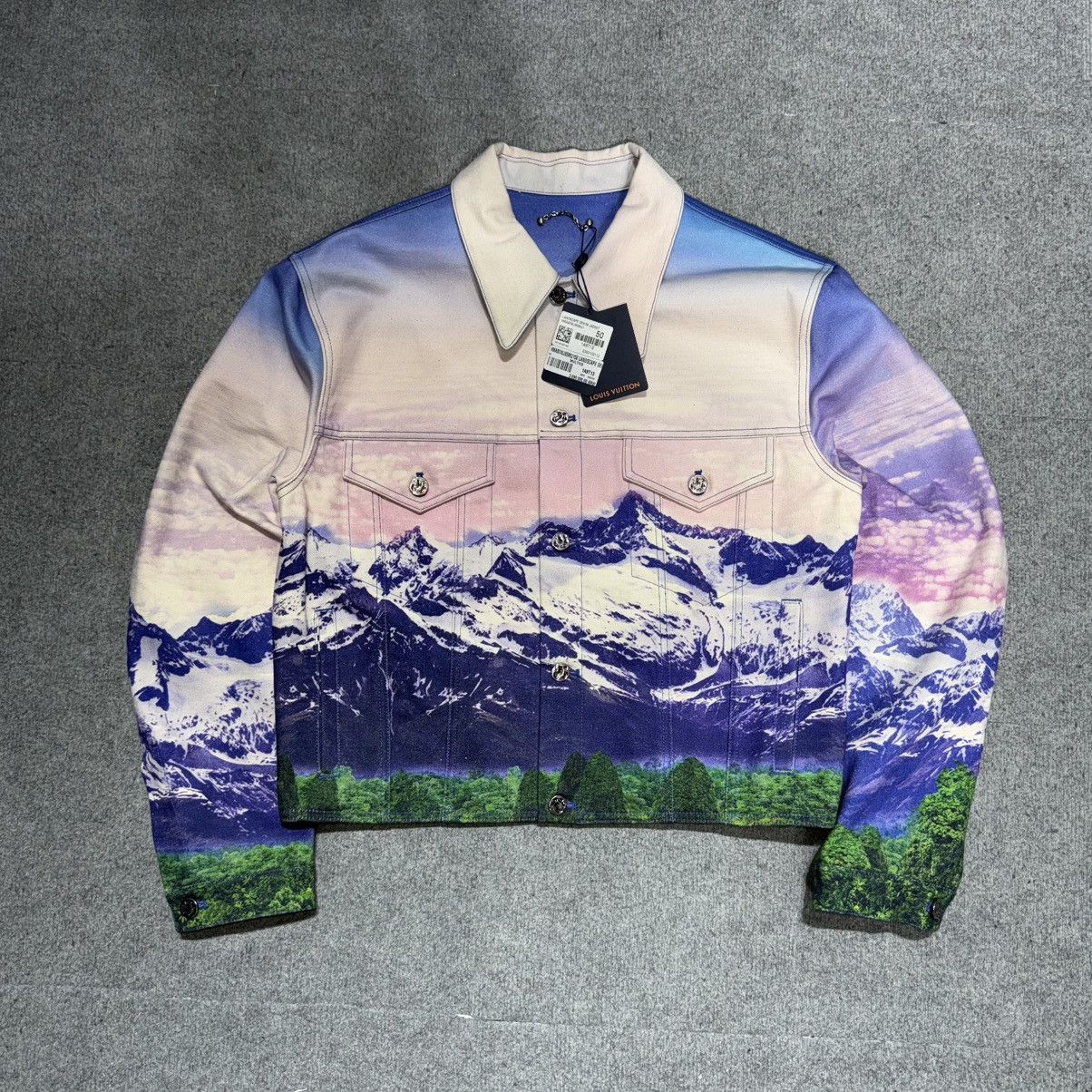 Louis Vuitton Louis Vuitton x Virgil Abloh SS22 Landscape Denim Jacket Size US L / EU 52-54 / 3 - 1 Thumbnail