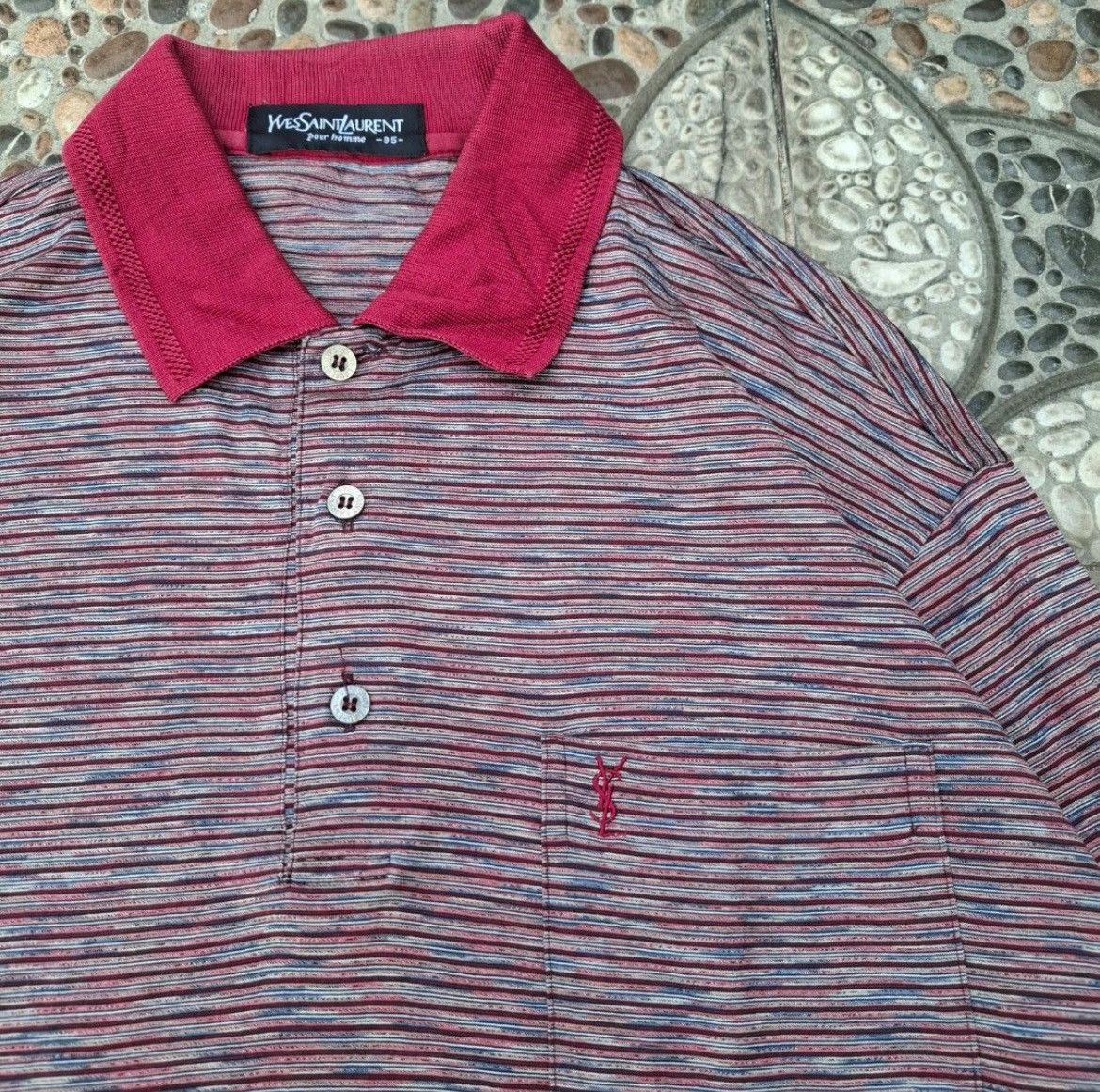 Yves Saint Laurent Yves Saint Laurent Ysl Polo shirt Size US M / EU 48-50 / 2 - 2 Thumbnail