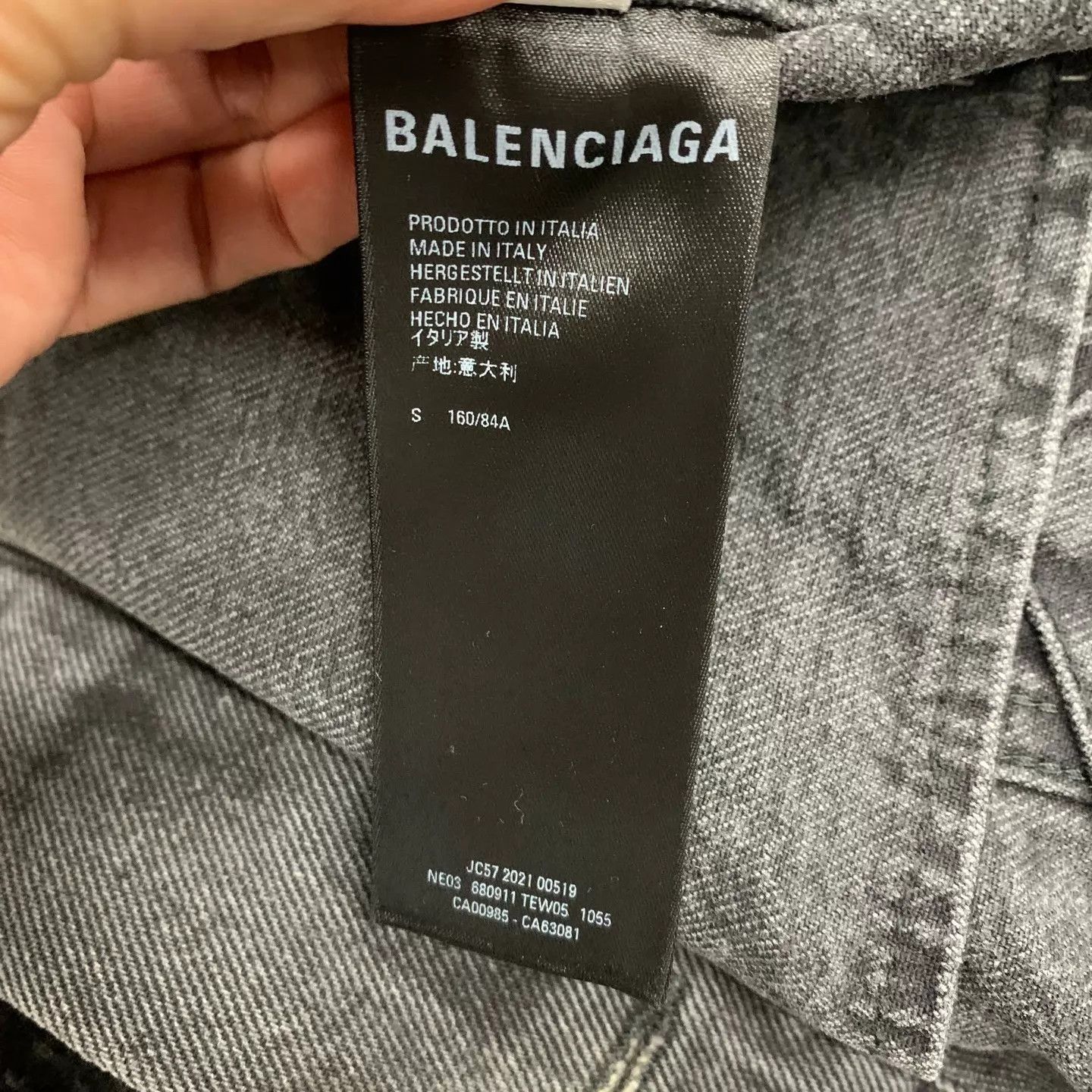 Balenciaga Balenciaga Washed Black Embroidered Denim Jacket Size S / US 4 / IT 40 - 5 Thumbnail