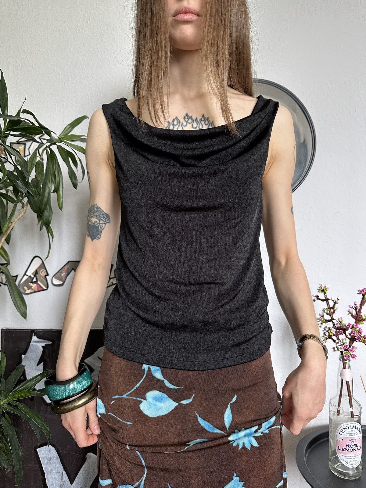 Japanese Brand × Seditionaries Office Siren Cowl Sexy Draped Formal Top Sade Style Size ONE SIZE - 5 Thumbnail