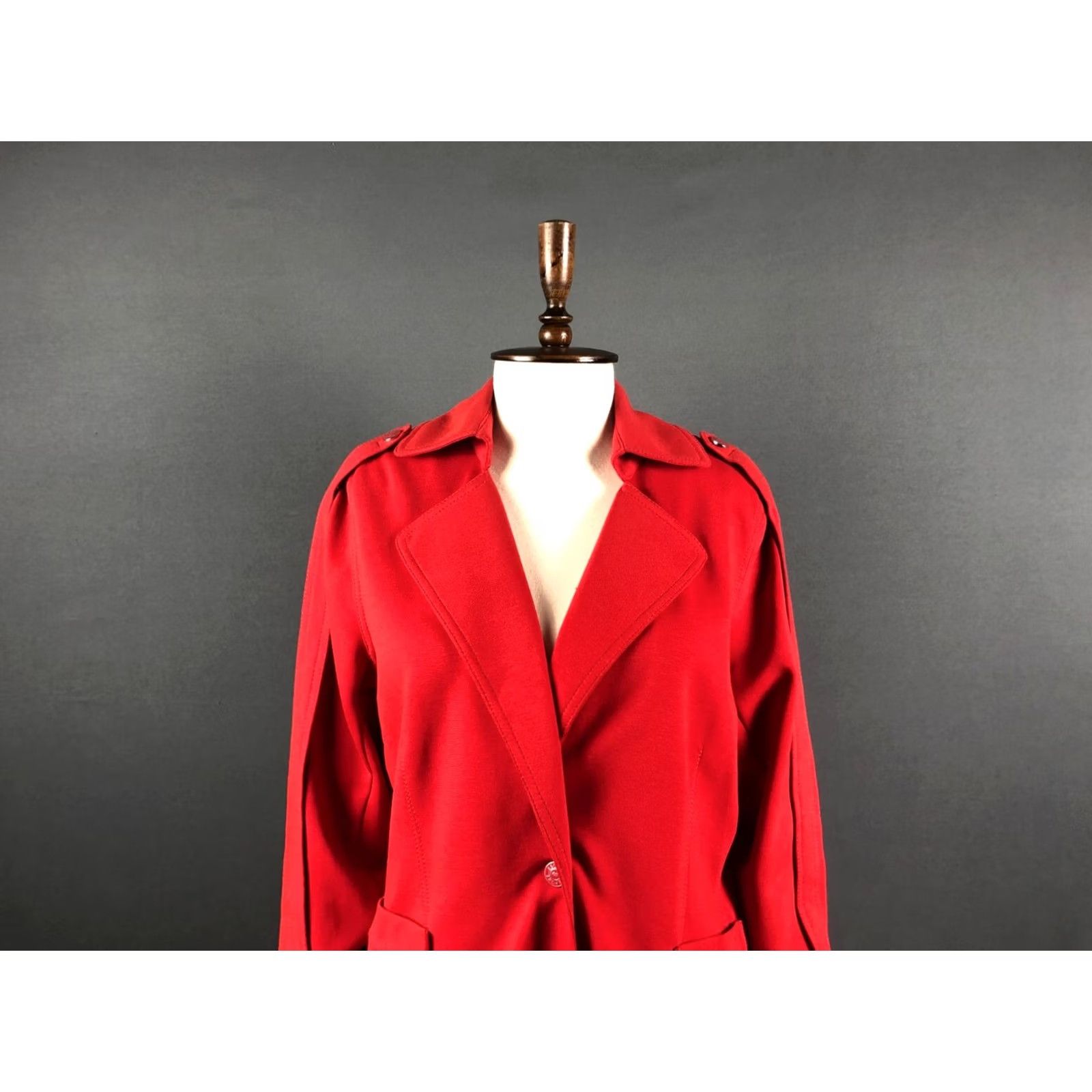 Escada ESCADA Sport Blazer Jacket Red Women M Polyamide Jersey Long Sleeve Belted Casual Modern Style Jacket Size M / US 6-8 / IT 42-44 - 4 Thumbnail