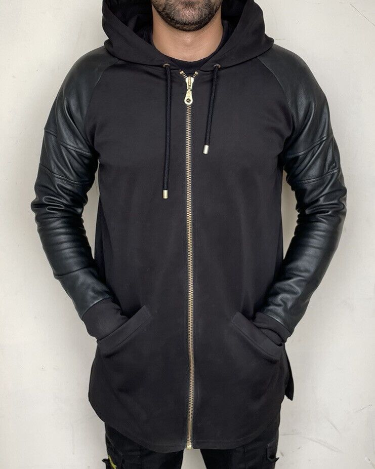Adyn zip parka coat bomber biker hoodie leather jacket shirt Size US M / EU 48-50 / 2 - 1 Thumbnail