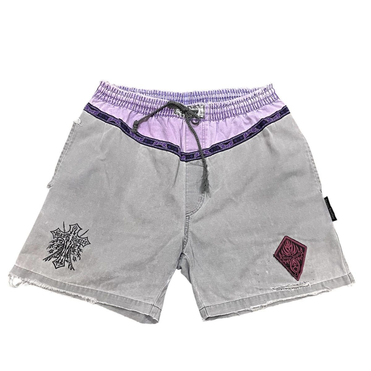 Sun Surf Vintage Baggy Skate Shorts Grey Canvas Wave Buster Tribal Size US 32 / EU 48 - 1 Thumbnail