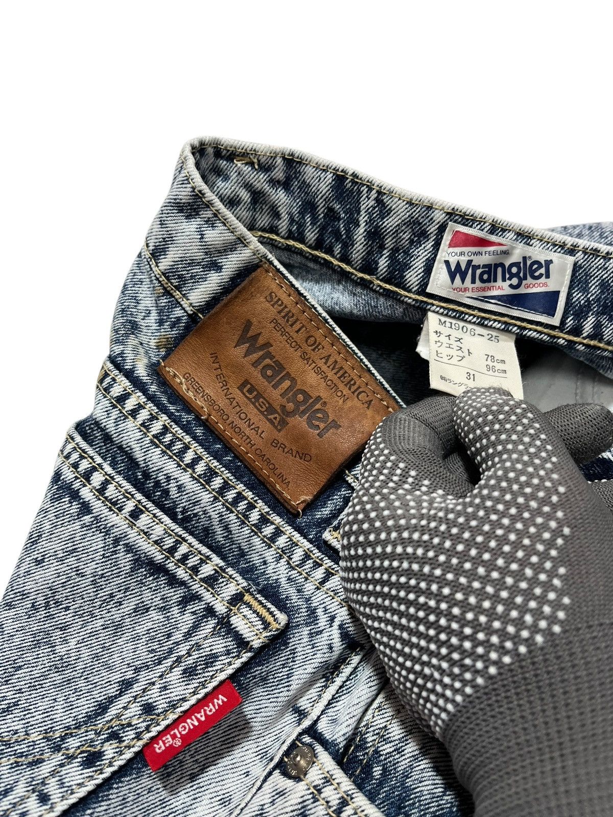 Japanese Brand × Vintage × Wrangler WRANGLER ACID WASH JEANS Size US 30 / EU 46 - 8 Thumbnail