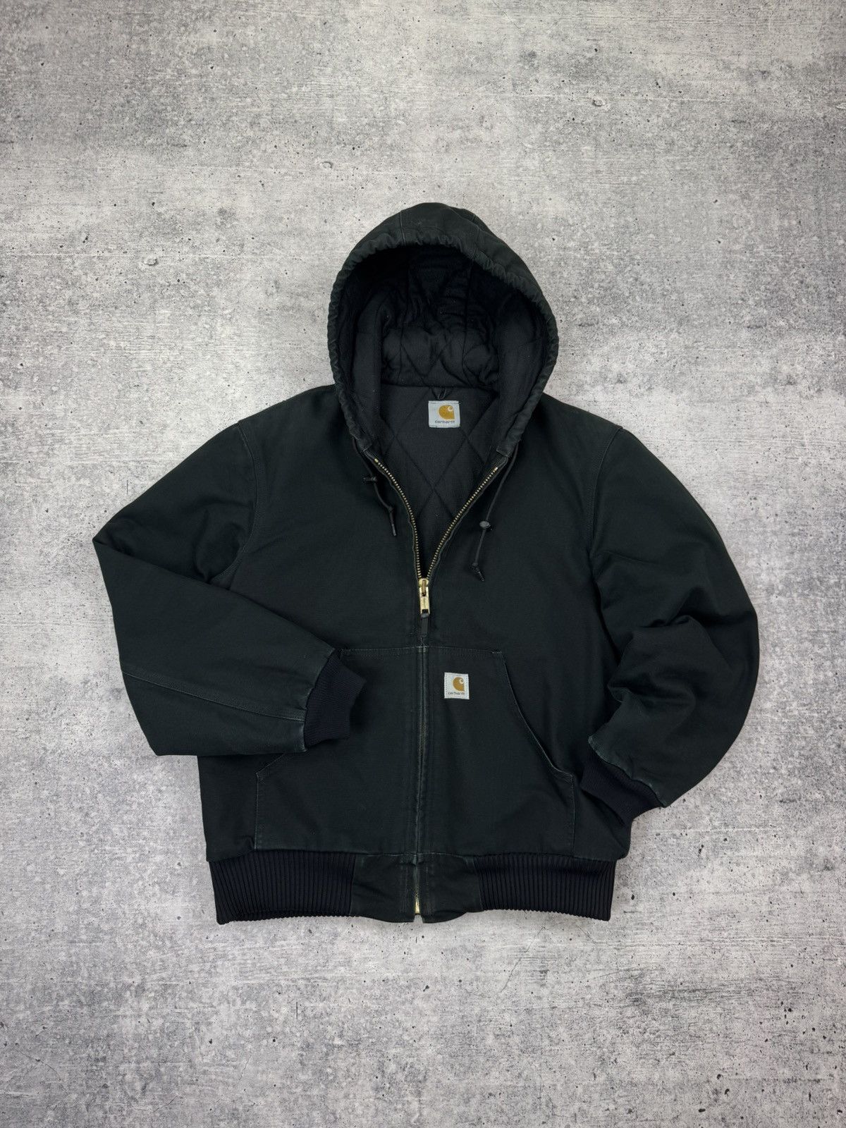 Carhartt Vintage Carhartt Active Jacket Black Denim Bomber Jacket M-L Size US L / EU 52-54 / 3 - 1 Thumbnail