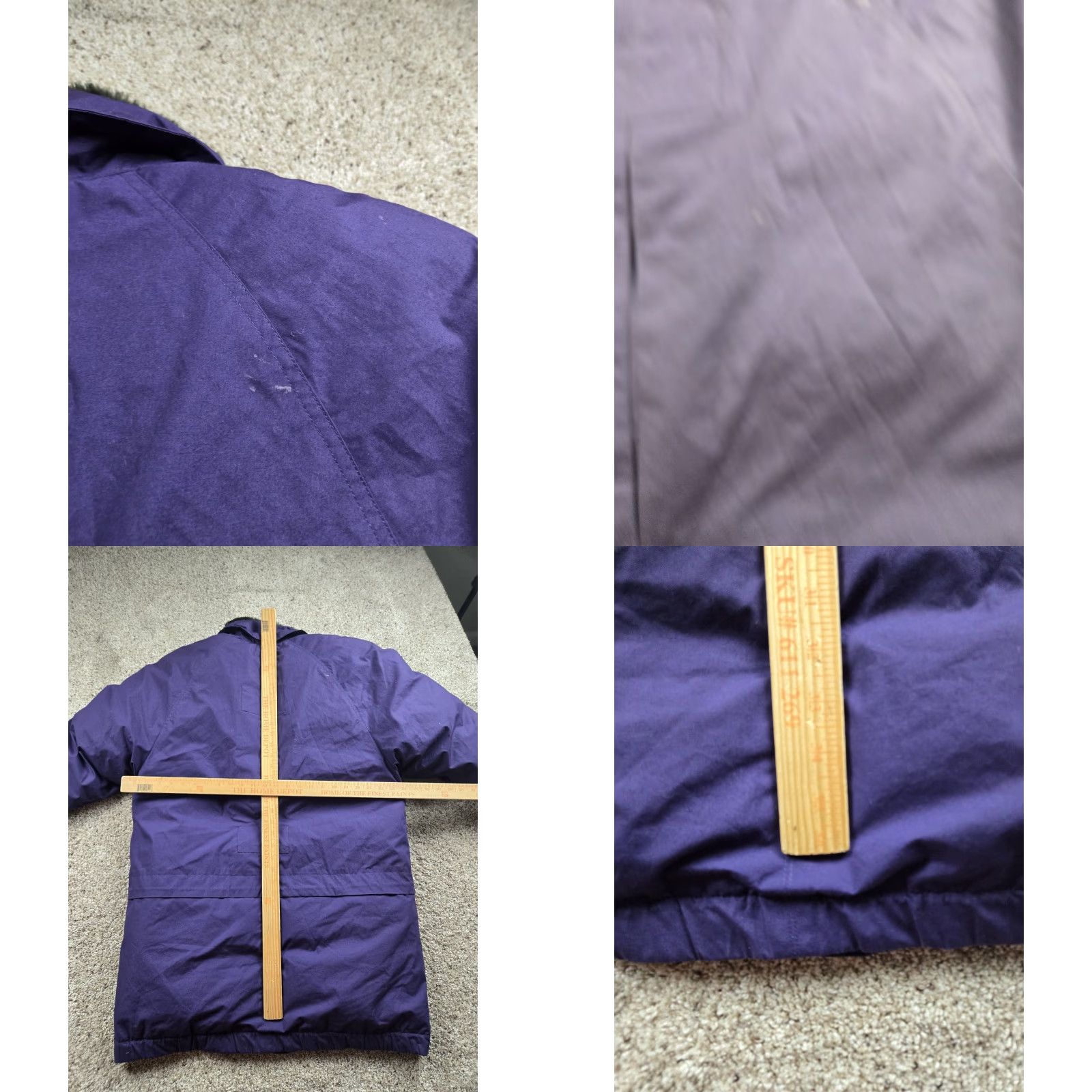 London Fog VINTAGE London Fog Down Jacket Womens Medium Purple Full Zip Parka Pockets Size M / US 6-8 / IT 42-44 - 8 Thumbnail