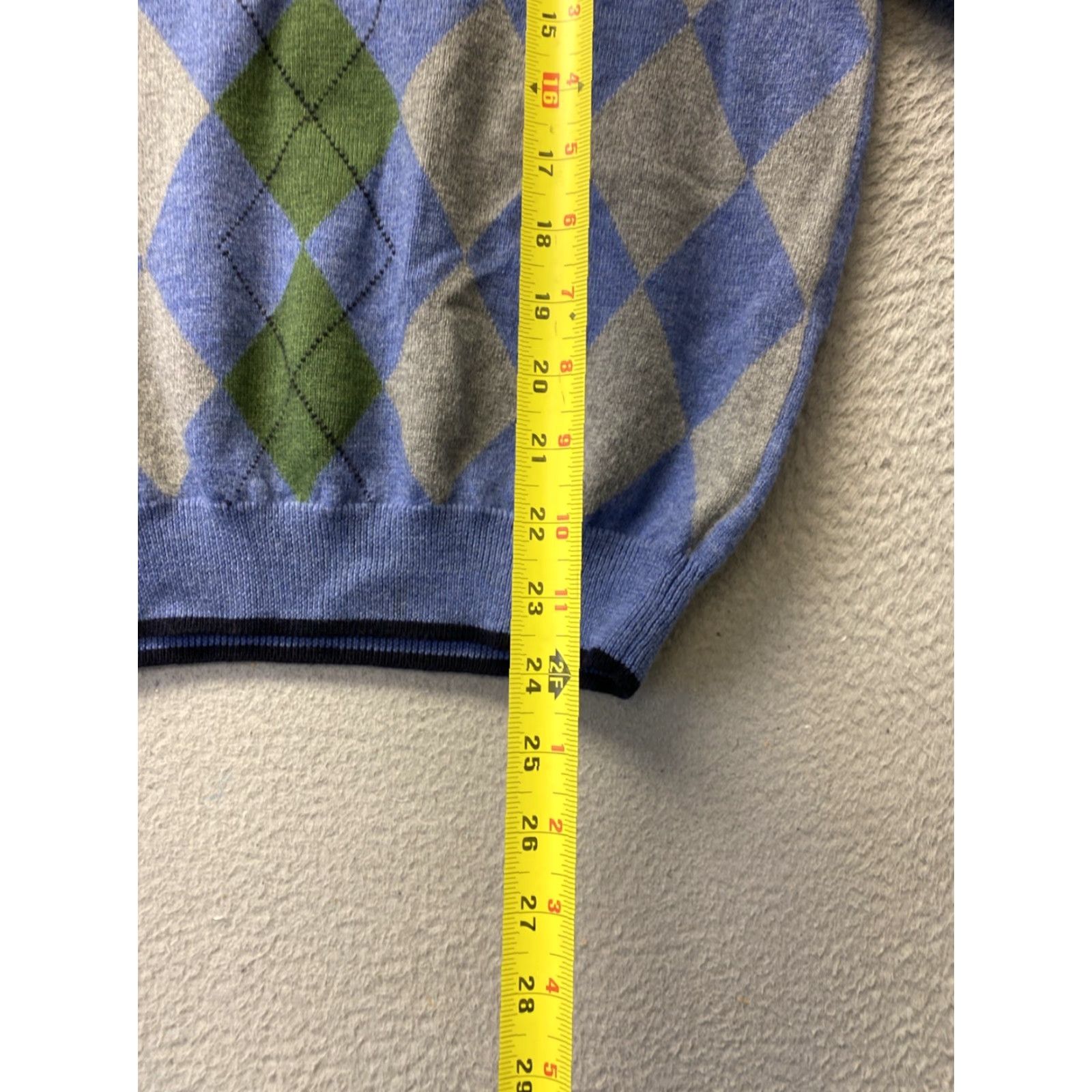 Brooks Brothers VINTAGE Brooks Brothers 1/4 Zip Sweater Mens Large Argyle Pattern Blue /0592 Size US L / EU 52-54 / 3 - 7 Thumbnail