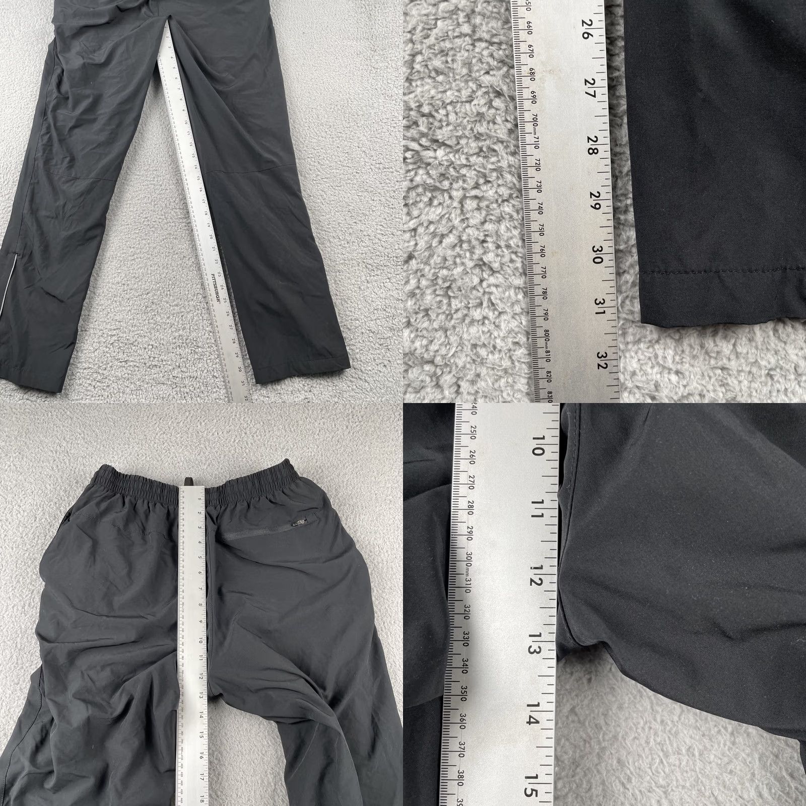 New Balance New Balance Mens Large Black Fleece Lined Jogger Pants Ankle Zip EUC Athletic Sports Mens L Size US 33 - 10 Thumbnail