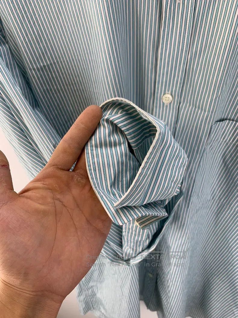 Balenciaga Balenciaga size 39 Blue Striped Long Sleeve Shirt Size US S / EU 44-46 / 1 - 5 Thumbnail