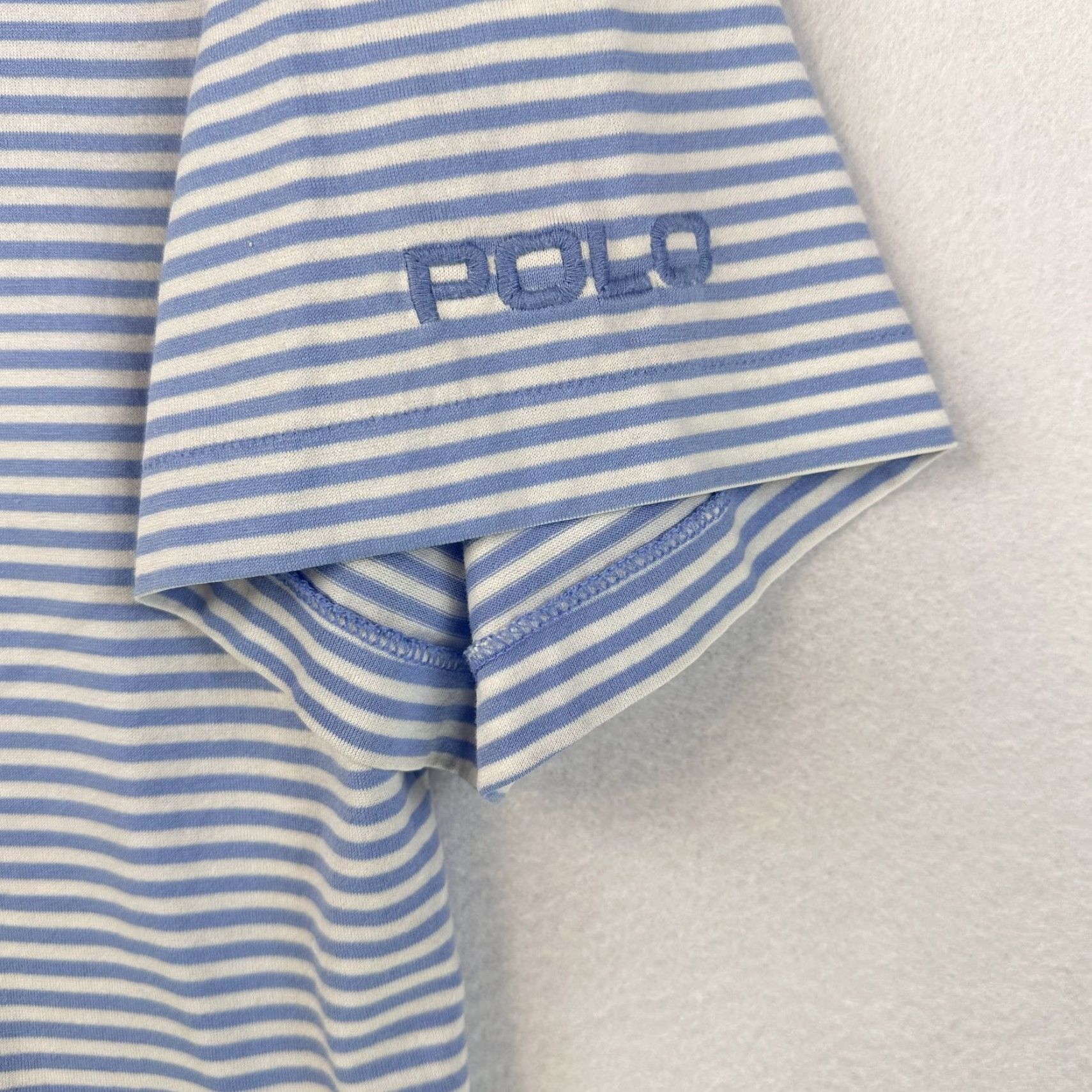 Polo Ralph Lauren Polo Golf Ralph Lauren Polo Shirt Mens L Blue White Striped The K Club Golf Shirt Size US L / EU 52-54 / 3 - 7 Thumbnail