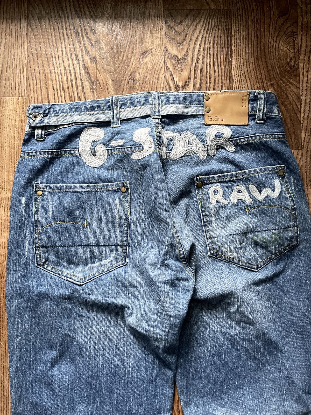 G-Star Baggy G-star big logo embroidery y2k loose fit jeans rare Size US 34 / EU 50 - 3 Thumbnail