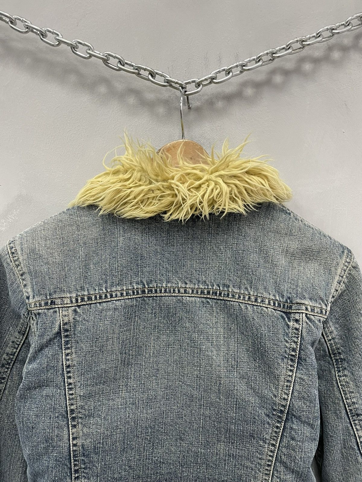 Diesel Diesel Denim distressed fur faux jacket y2k Size S / US 4 / IT 40 - 13 Thumbnail