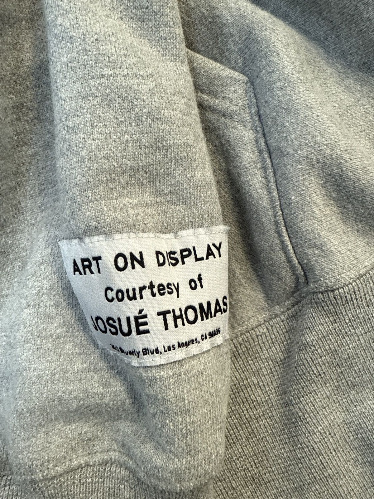 Gallery dept mini logo hooded sweatshirt grey large