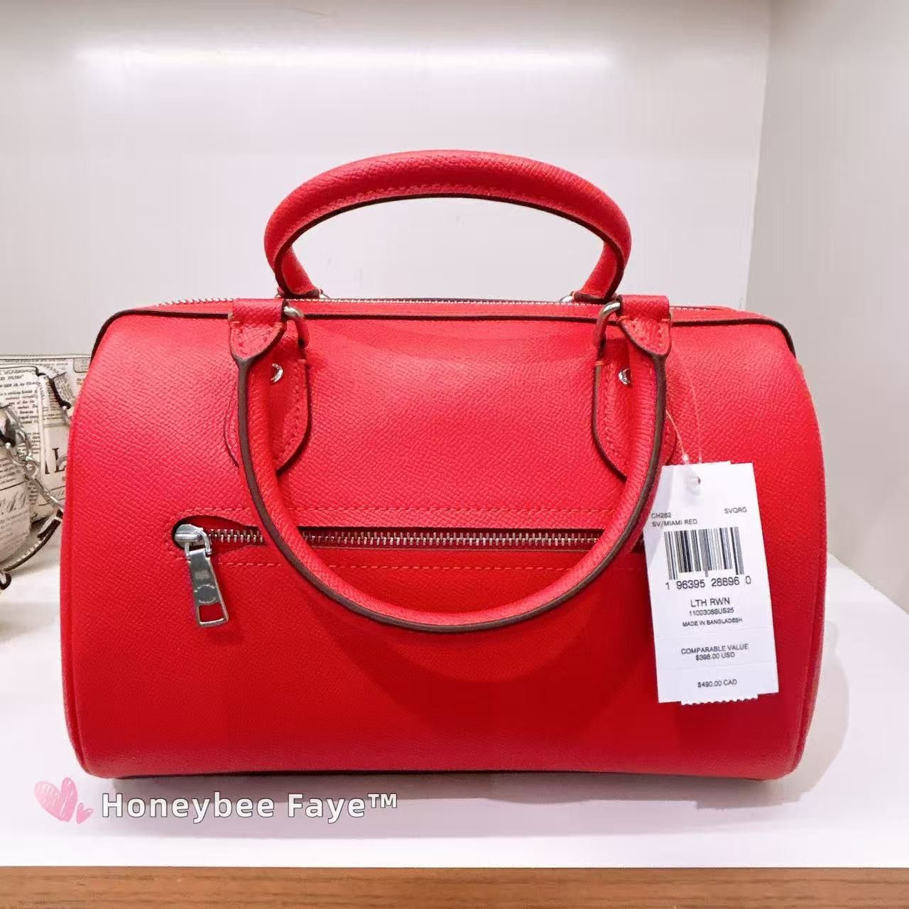 Coach NWT Coach Rowan Satchel CH282 Sliver/ Miami Red Size ONE SIZE - 3 Thumbnail