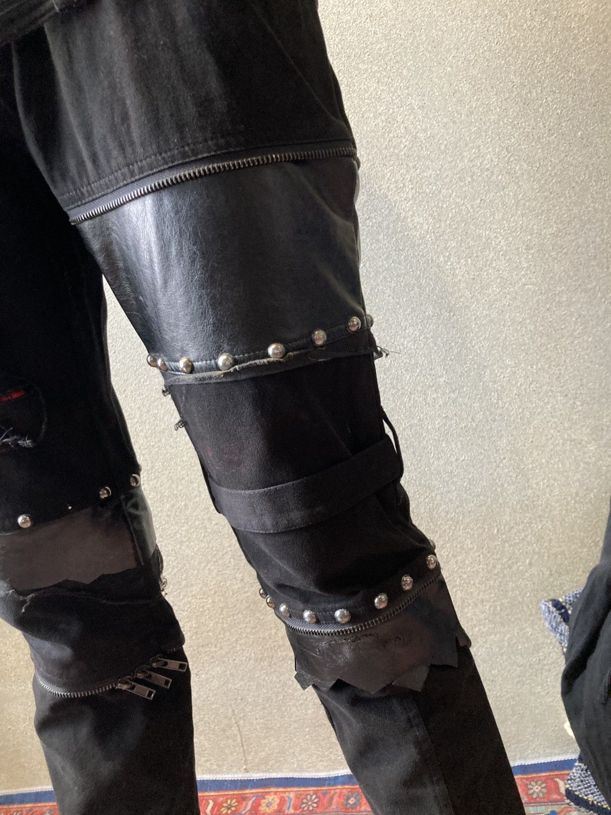 Sex Pot ReVeNGe Sex Revenge Revenge Bondage Punk Pants patchwork Leather Size US 30 / EU 46 - 9 Thumbnail