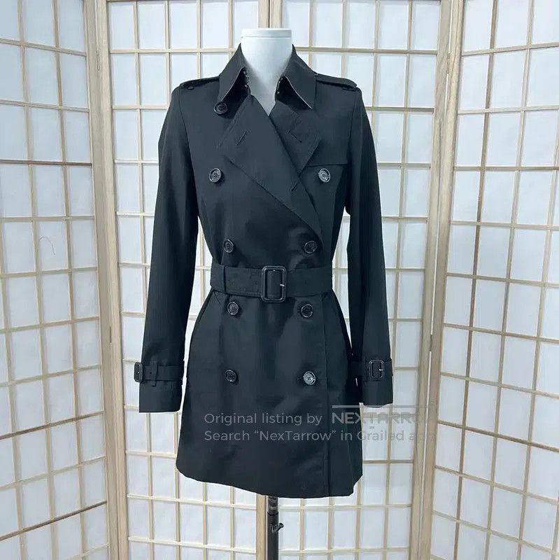 Burberry Burberry Black Cotton Women's Trench Coat. Size M / US 6-8 / IT 42-44 - 1 Thumbnail