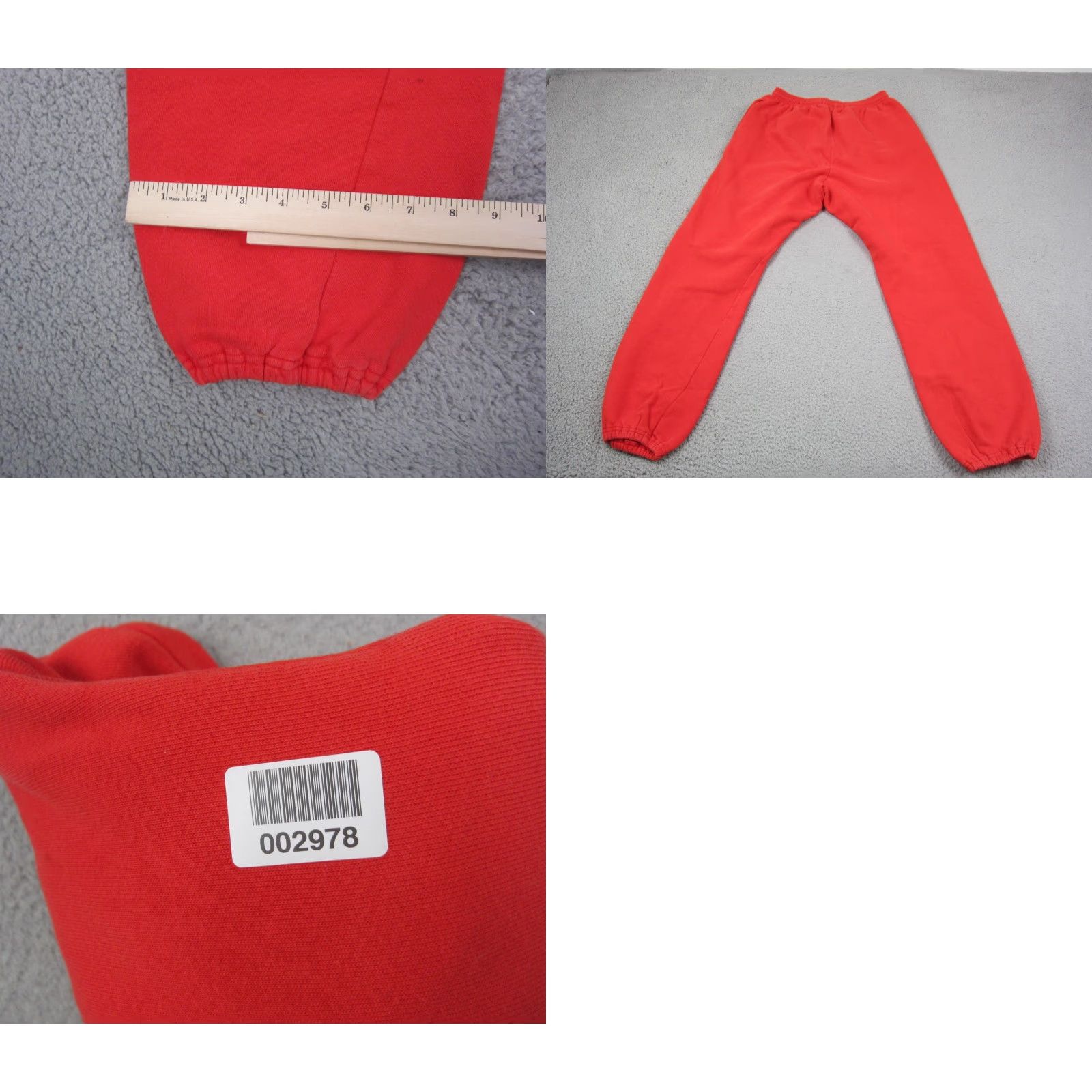 Russell Athletic VINTAGE Russell Sweatpants Mens L Red Fleece Made in USA 90s Sweatpants Pants Basketball Jogger Elastic Waist Size US 33 - 9 Thumbnail