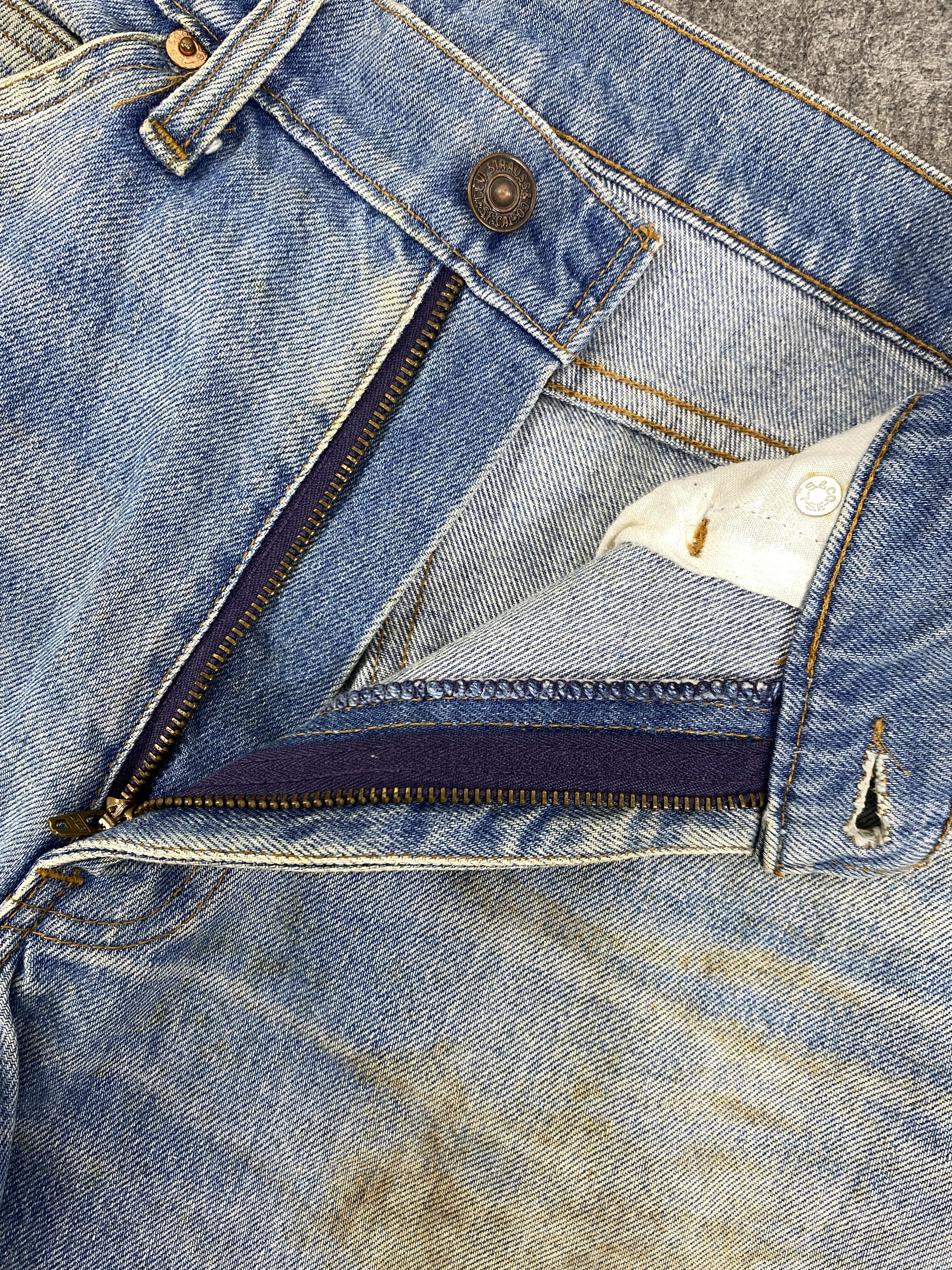 Levi's Dirty Light Blue Vintage Levis 515 Orange Tab 31x30 -JN3238 Size US 31 - 6 Thumbnail
