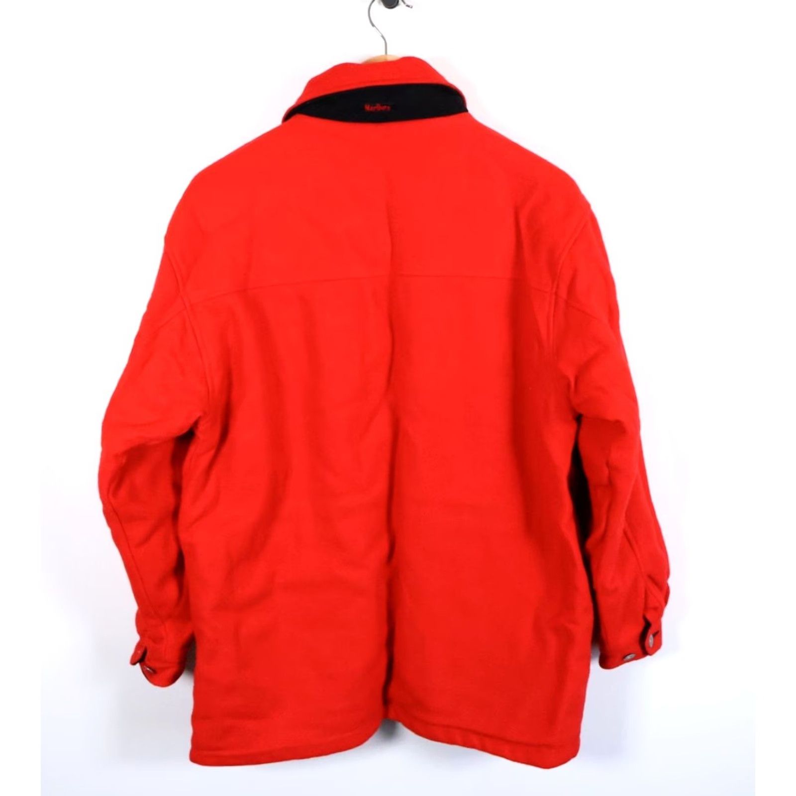 Marlboro Marlboro Reversible Wool Jacket Mens Large Velvet Black Red Oversized VTG Bomber 90s Hipster Retro Full Zip Pockets Size US L / EU 52-54 / 3 - 2 Thumbnail