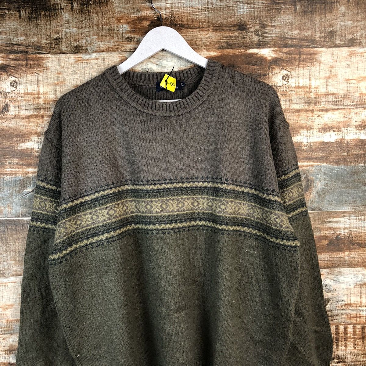Vintage DL Apoy Green Knitwear #C480 Size US XL / EU 56 / 4 - 2 Thumbnail