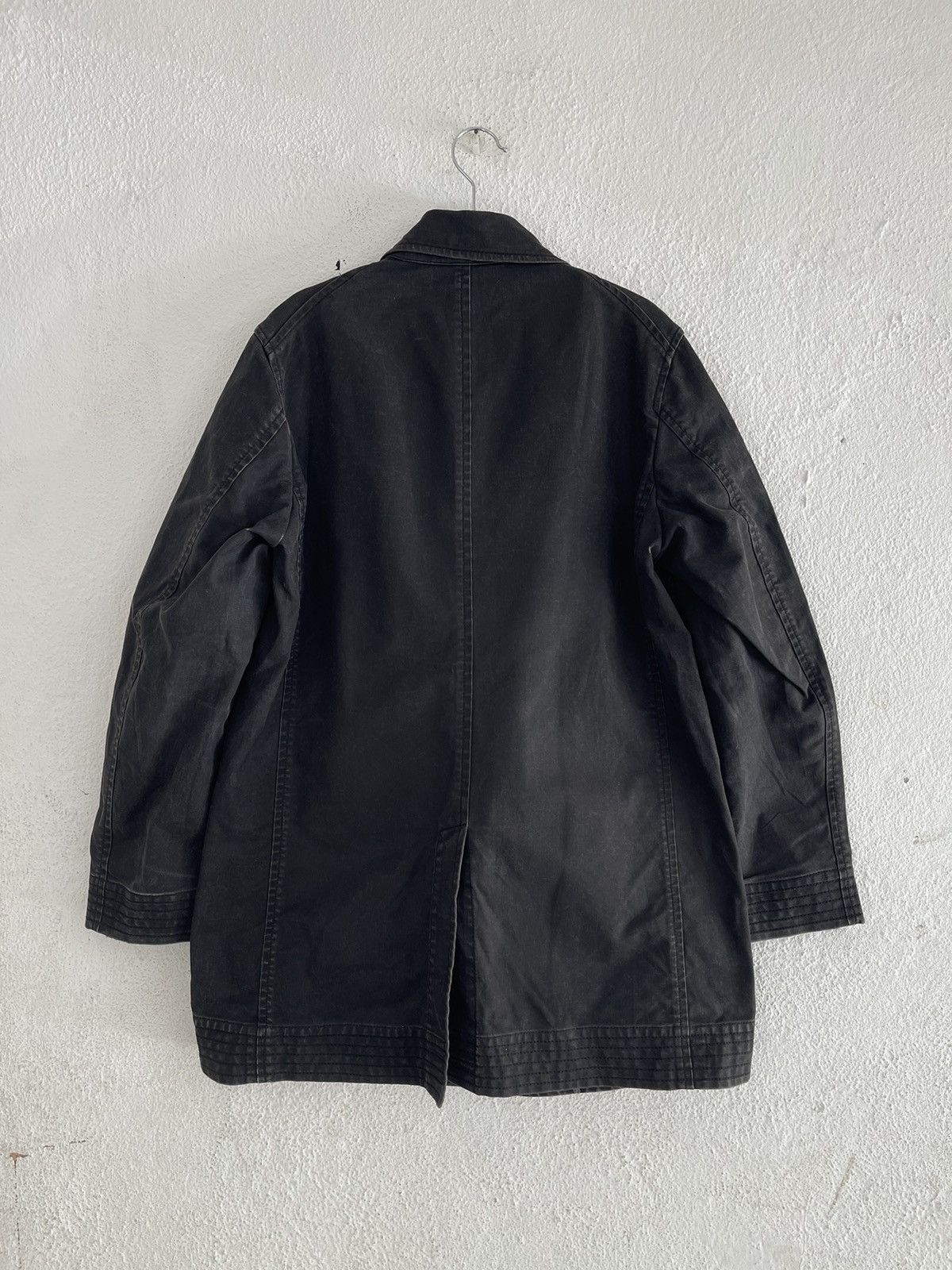 Yohji Yamamoto AAR Yohji Yamamoto Heavy Duty Long Jacket Washed Black Size US M / EU 48-50 / 2 - 2 Thumbnail
