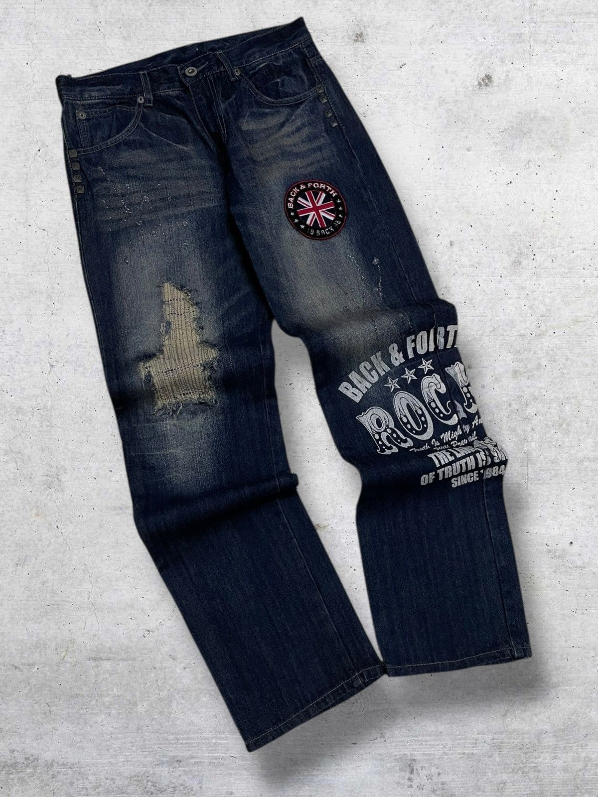 Hysteric Glamour VINTAGE BACK FORTH CRAFTED OG JAPAN DESIGNER ROCKNROLL DENIM Size US 31 - 2 Thumbnail