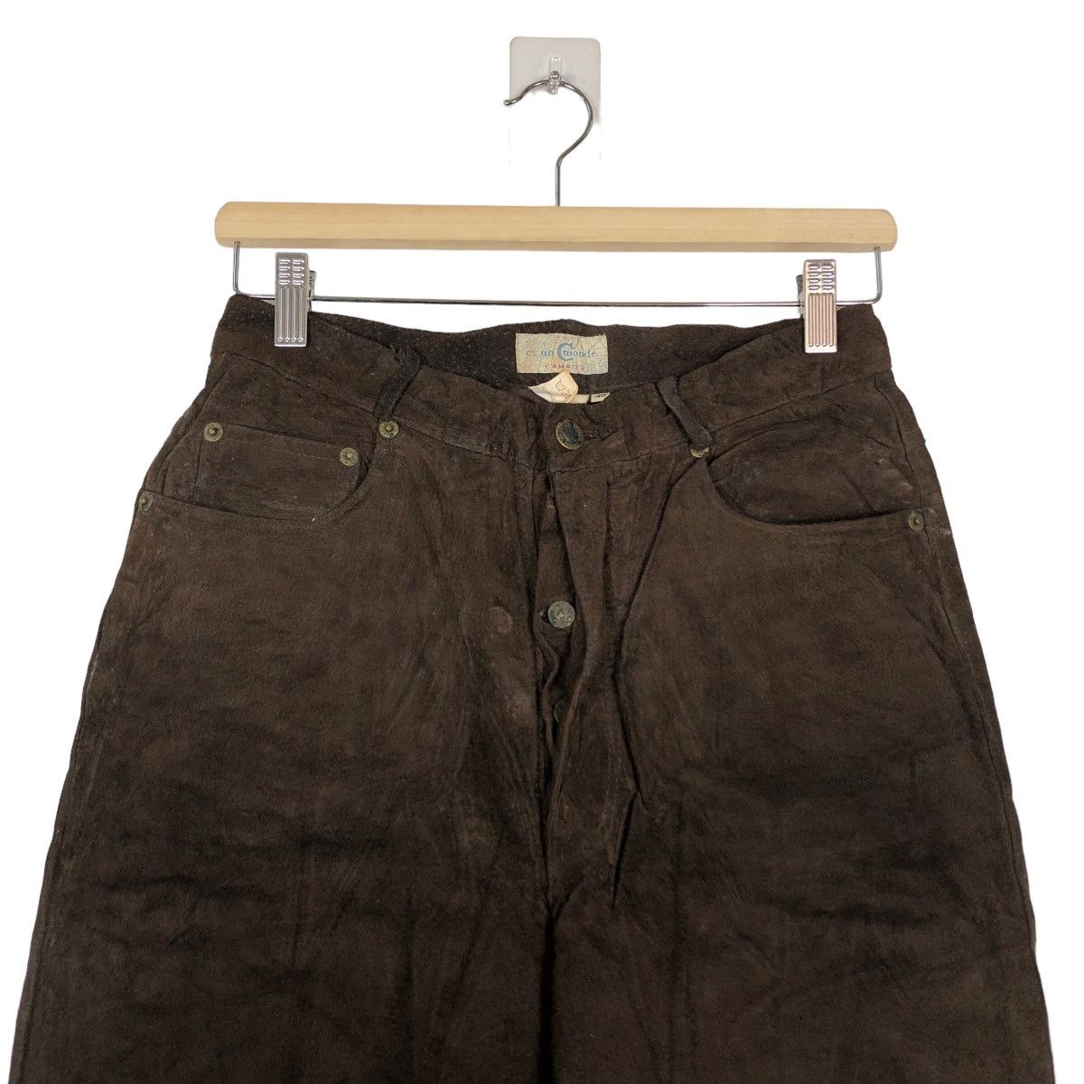 Genuine Leather 🔥Rare 90’s Riot Genuine Leather Pants C un C Monde Japan Size US 26 / EU 42 - 2 Thumbnail