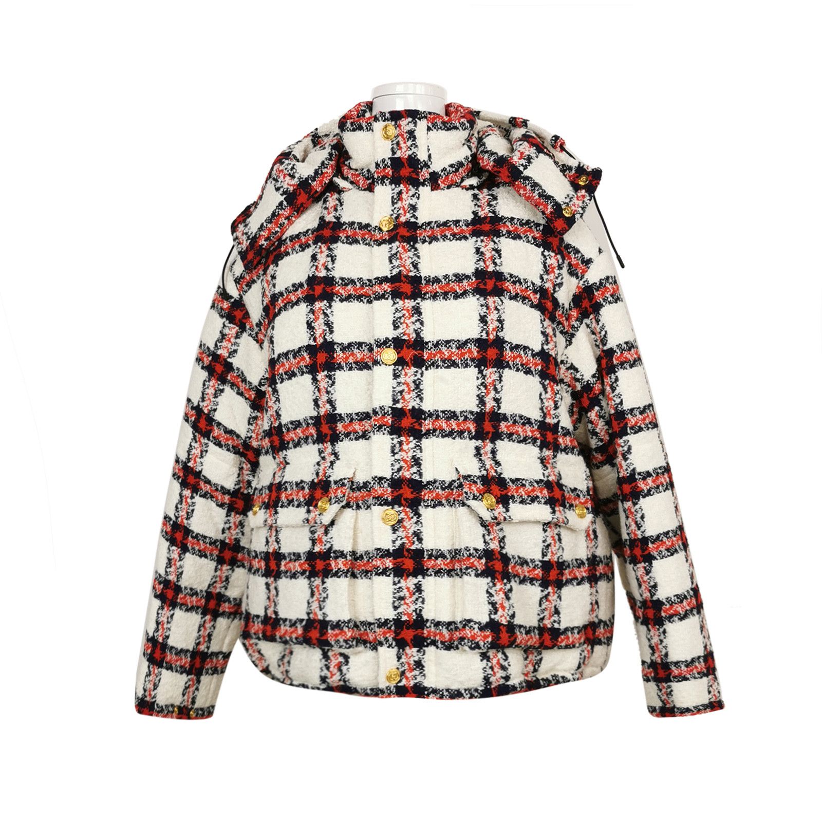 Gucci Gucci Plaid Hooded Jacket Size 38 Size XS / US 0-2 / IT 36-38 - 1 Thumbnail