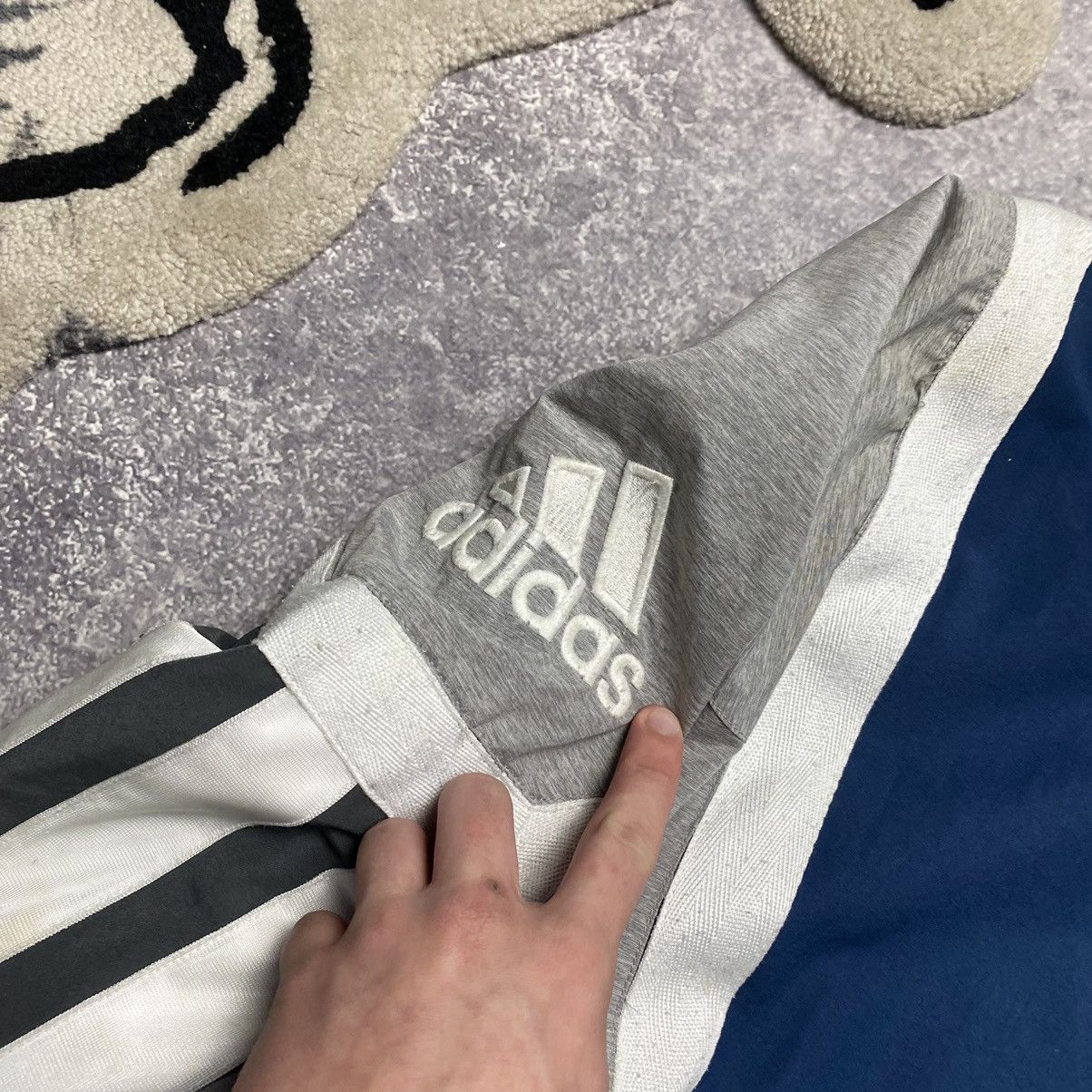 Vintage Vintage 90’s Adidas Small Logo Rare Overprinted Bomber jacke Size US L / EU 52-54 / 3 - 5 Thumbnail