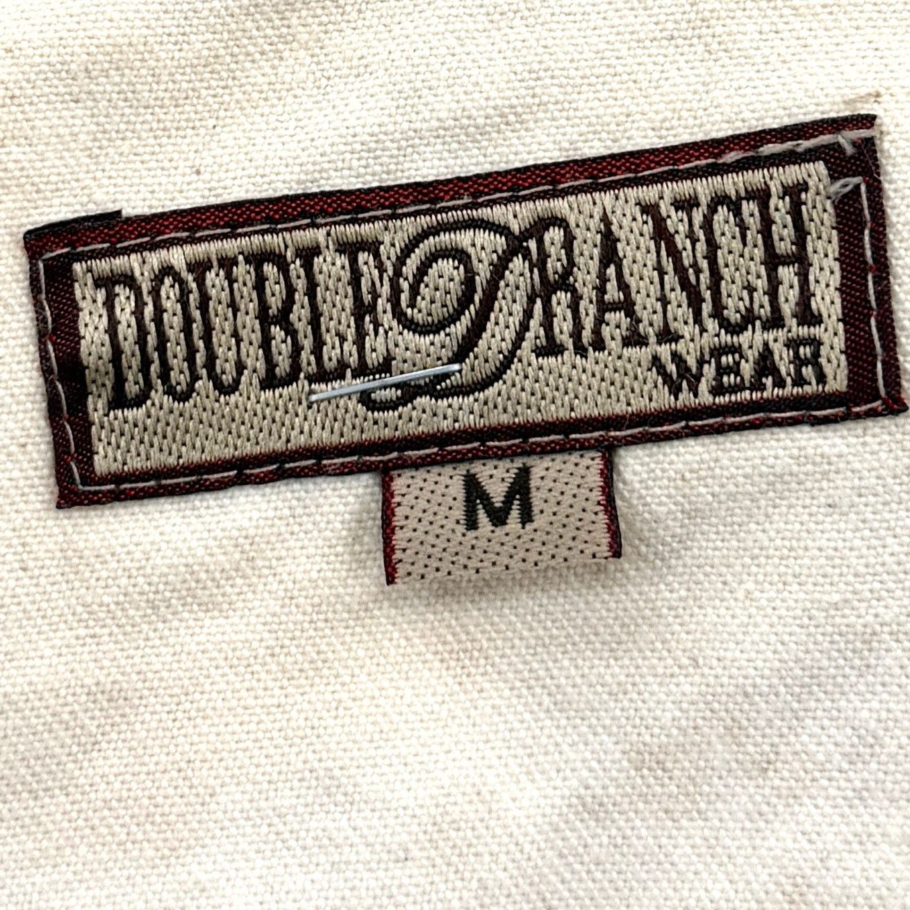 Double D Ranch Vintage 90s Cream 100% Cotton Studded Western Cropped Jacket Size M / US 6-8 / IT 42-44 - 7 Thumbnail
