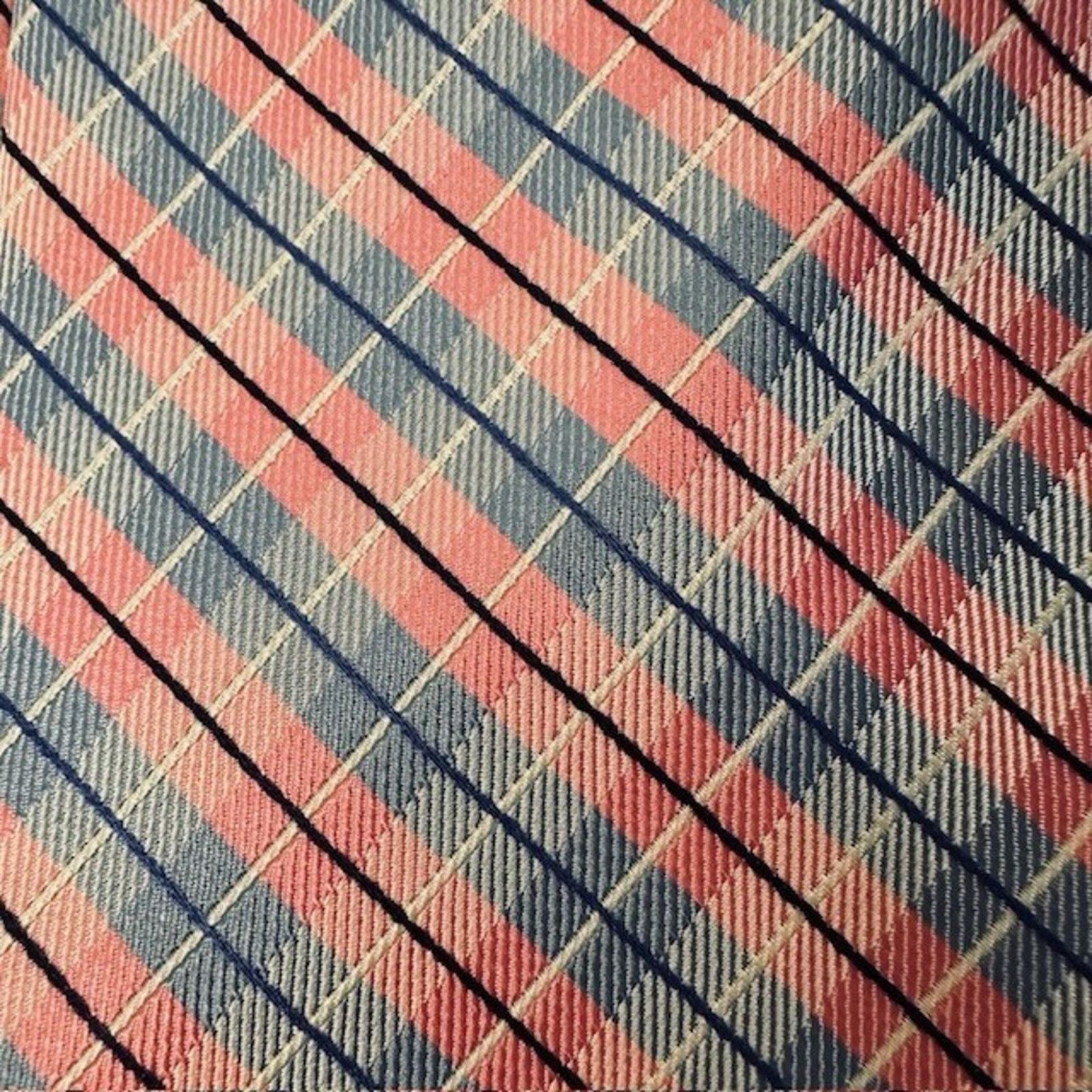 Nautica NAUTICA Men's 100% Silk Classic Necktie Designer Pink/Blue Size ONE SIZE - 7 Thumbnail