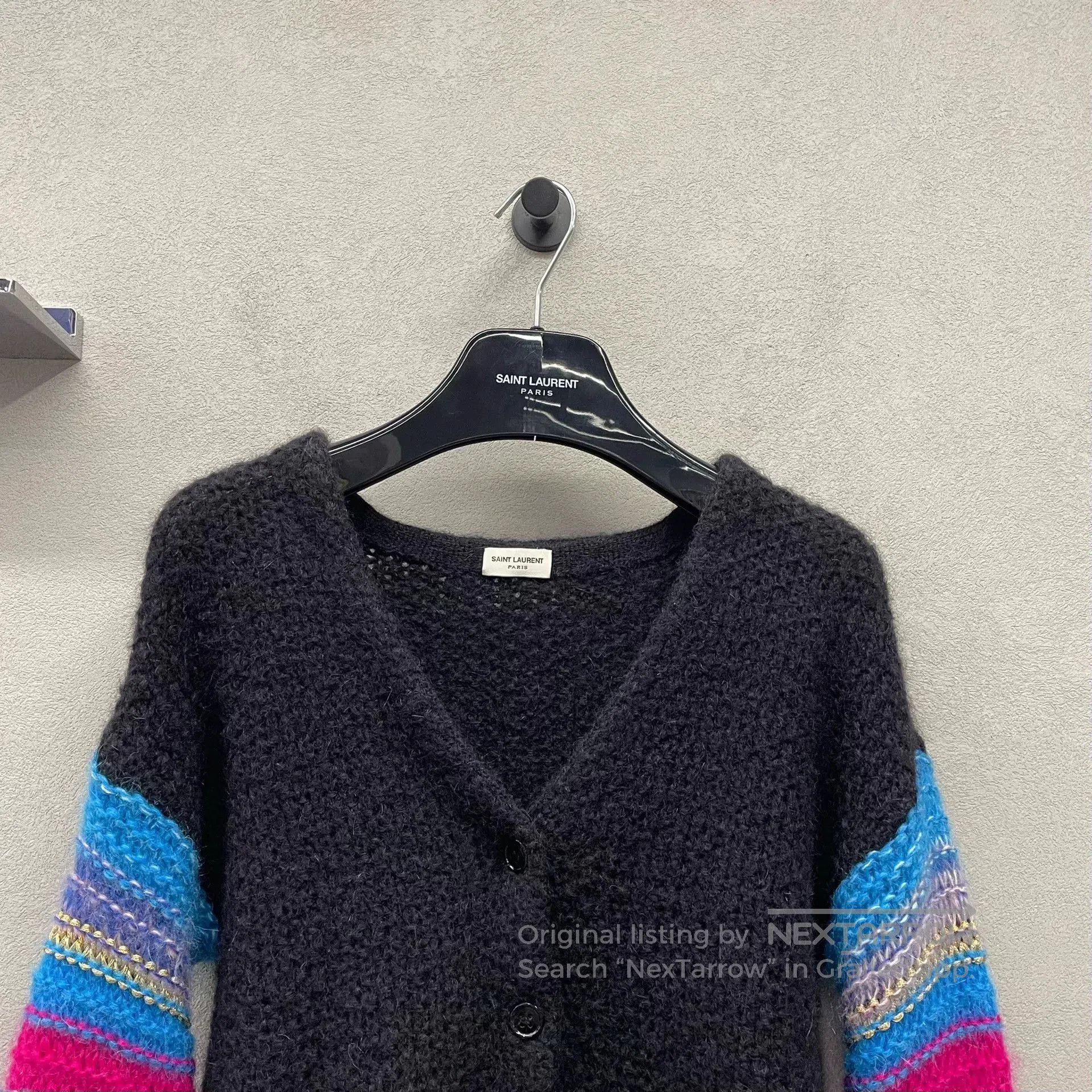 Saint Laurent Paris Saint Laurent Black Knit Cardigan. Size XS / US 0-2 / IT 36-38 - 4 Thumbnail