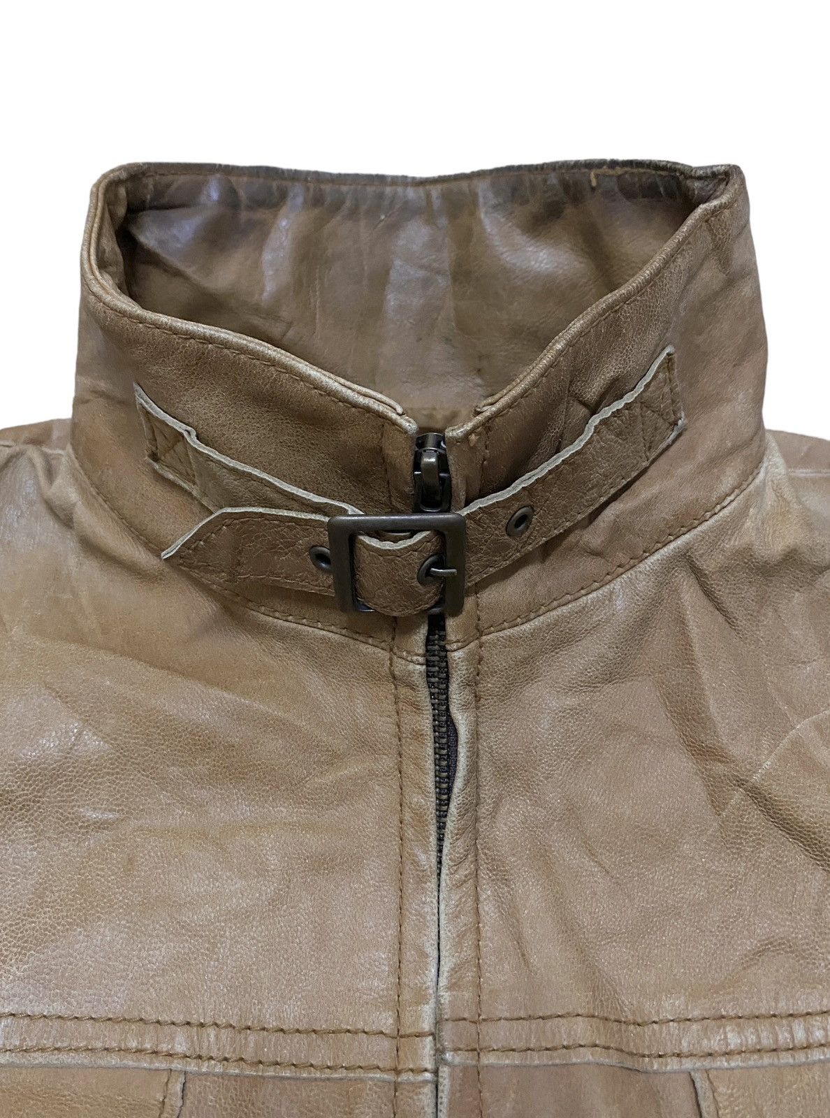 Vintage Vintage Brand Scoopman Leather Jacket 1990s Size US L / EU 52-54 / 3 - 7 Thumbnail