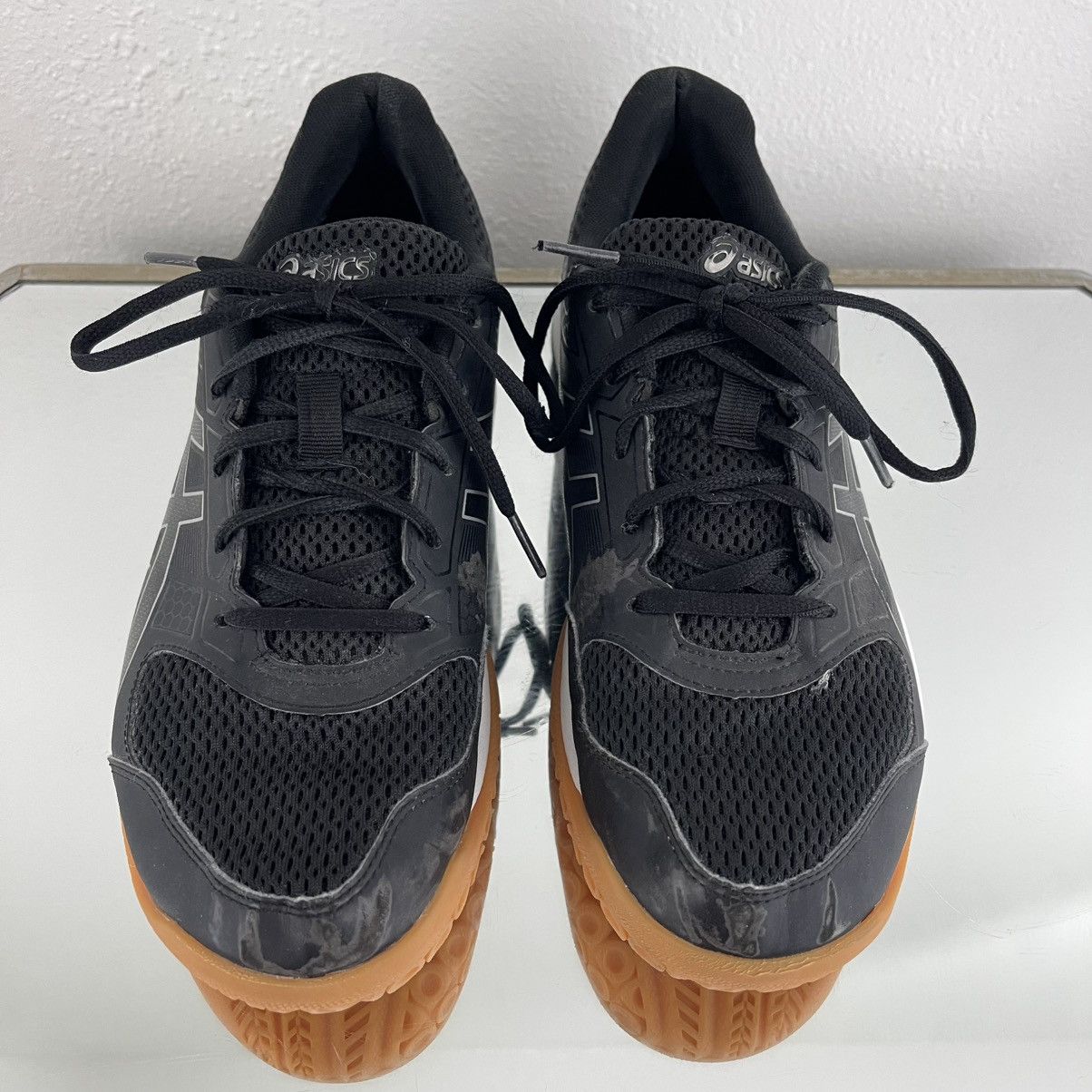 Asics ASICS Womens Black White Gel-Rocket 8 B756Y Sport Shoes Size US 9 / IT 39 - 6 Thumbnail