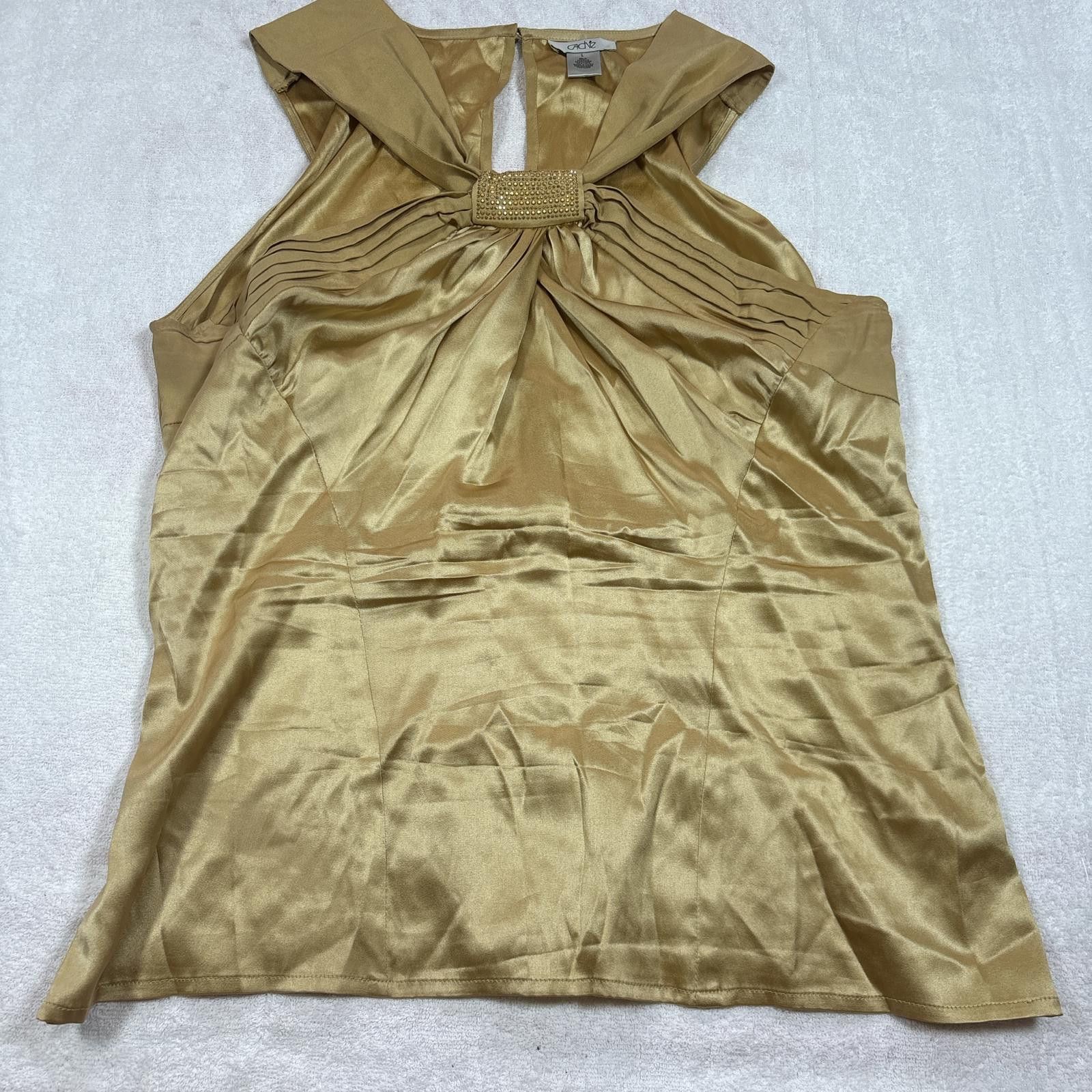 Other y2k silk rhinestone cache halter top Size L / US 10 / IT 46 - 6 Thumbnail