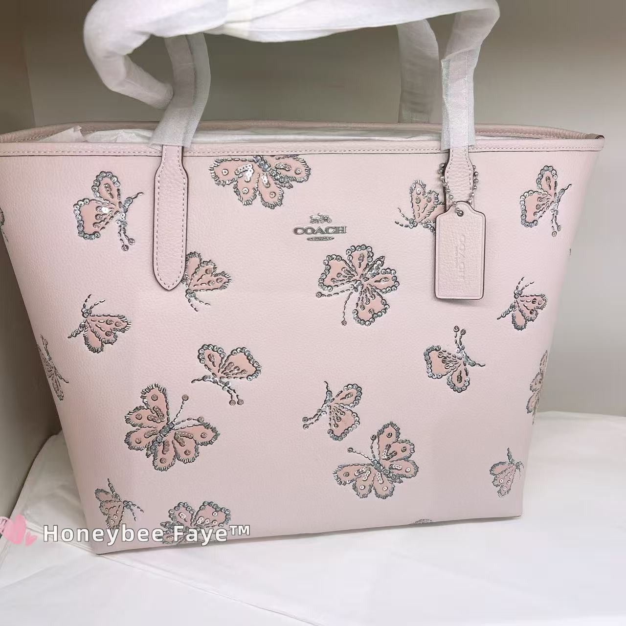 Coach City Tote Bag With Butterfly Print CCE93 Size ONE SIZE - 6 Thumbnail