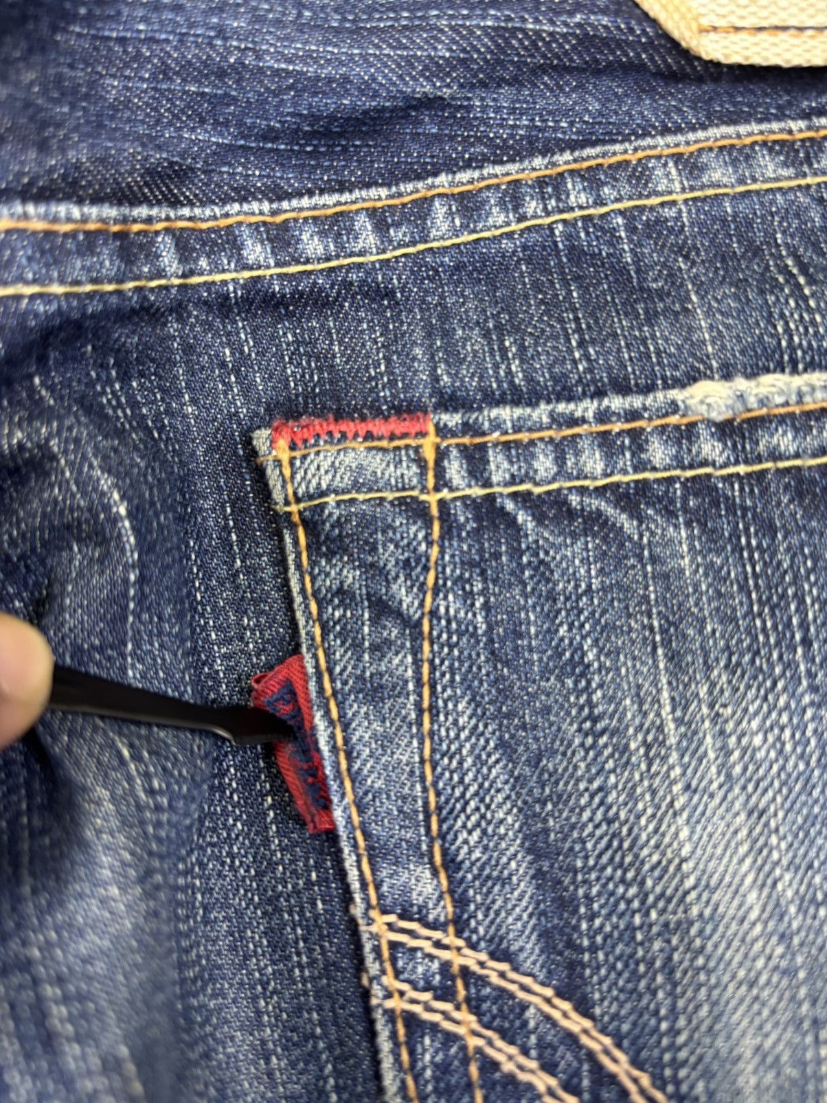 Edwin 💥Rare Fades💥Archival Edwin 503 Rare Straight Cut Denim K30 Size US 33 - 12 Thumbnail