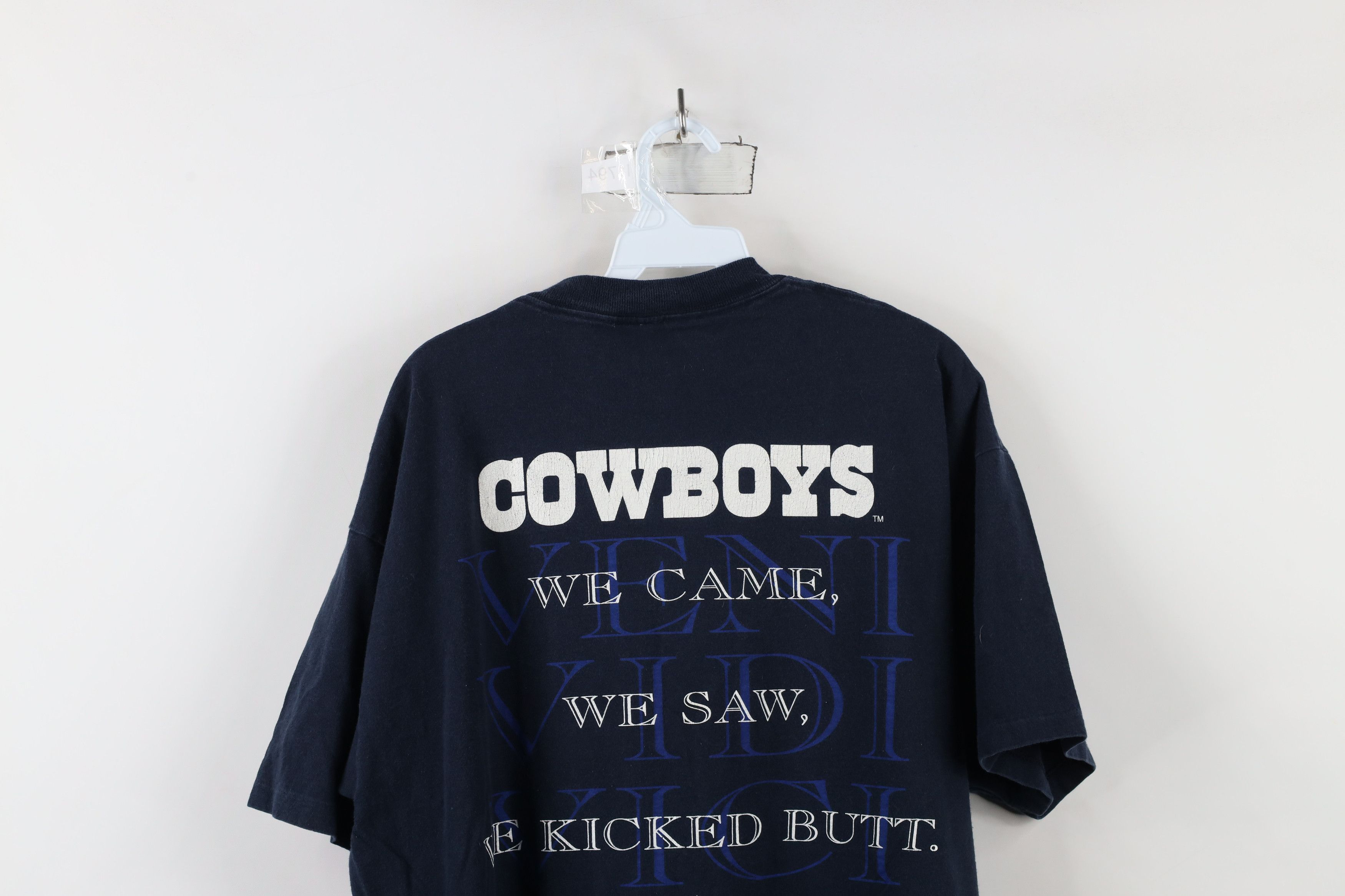 Vintage Vintage 90s Spell Dallas Cowboys Football Helmet T-shirt USA Size US XL / EU 56 / 4 - 12 Thumbnail