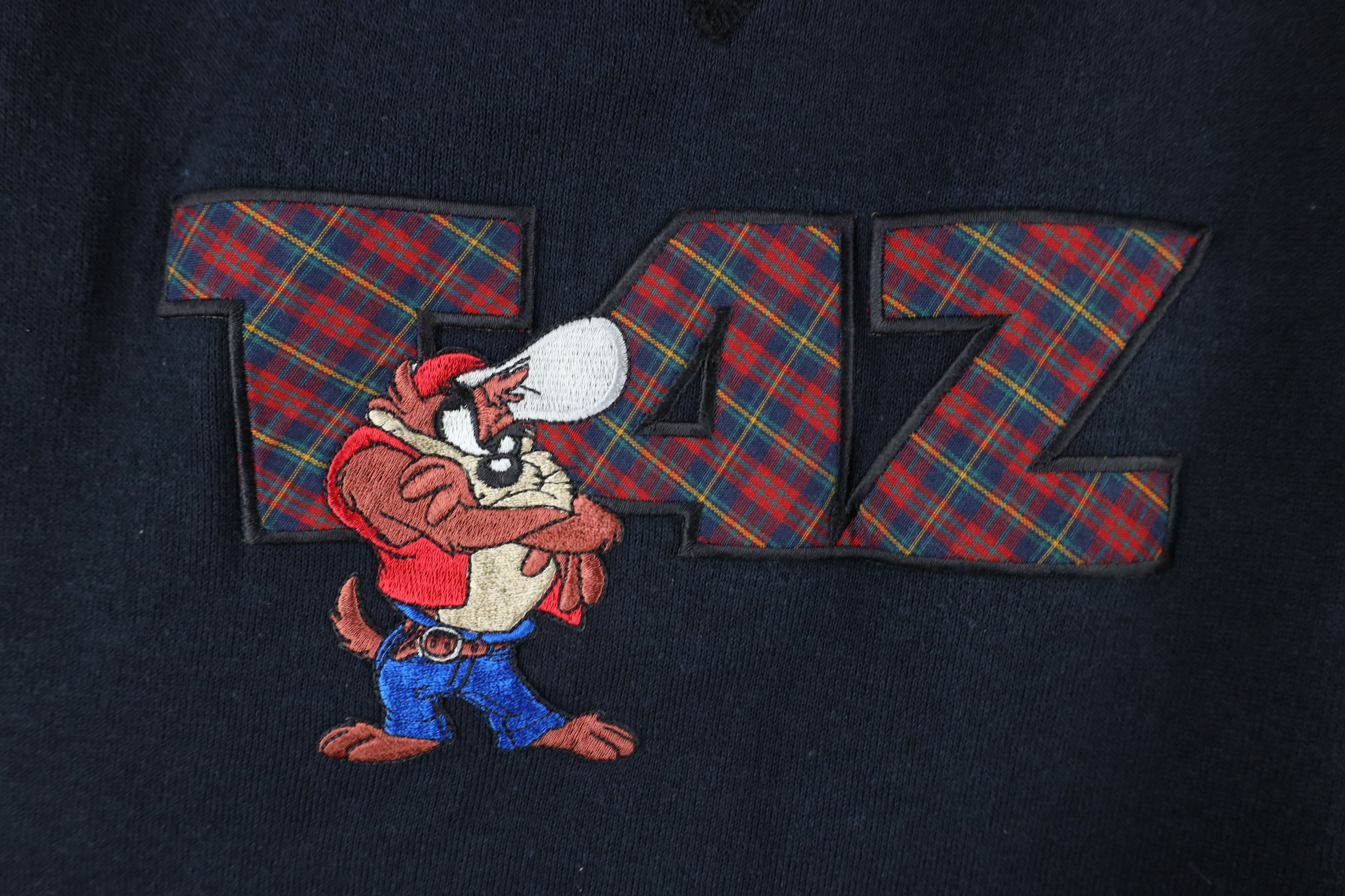 Vintage Vintage 90s Looney Tunes Out Taz Devil Sweatshirt Black USA Size US L / EU 52-54 / 3 - 4 Thumbnail