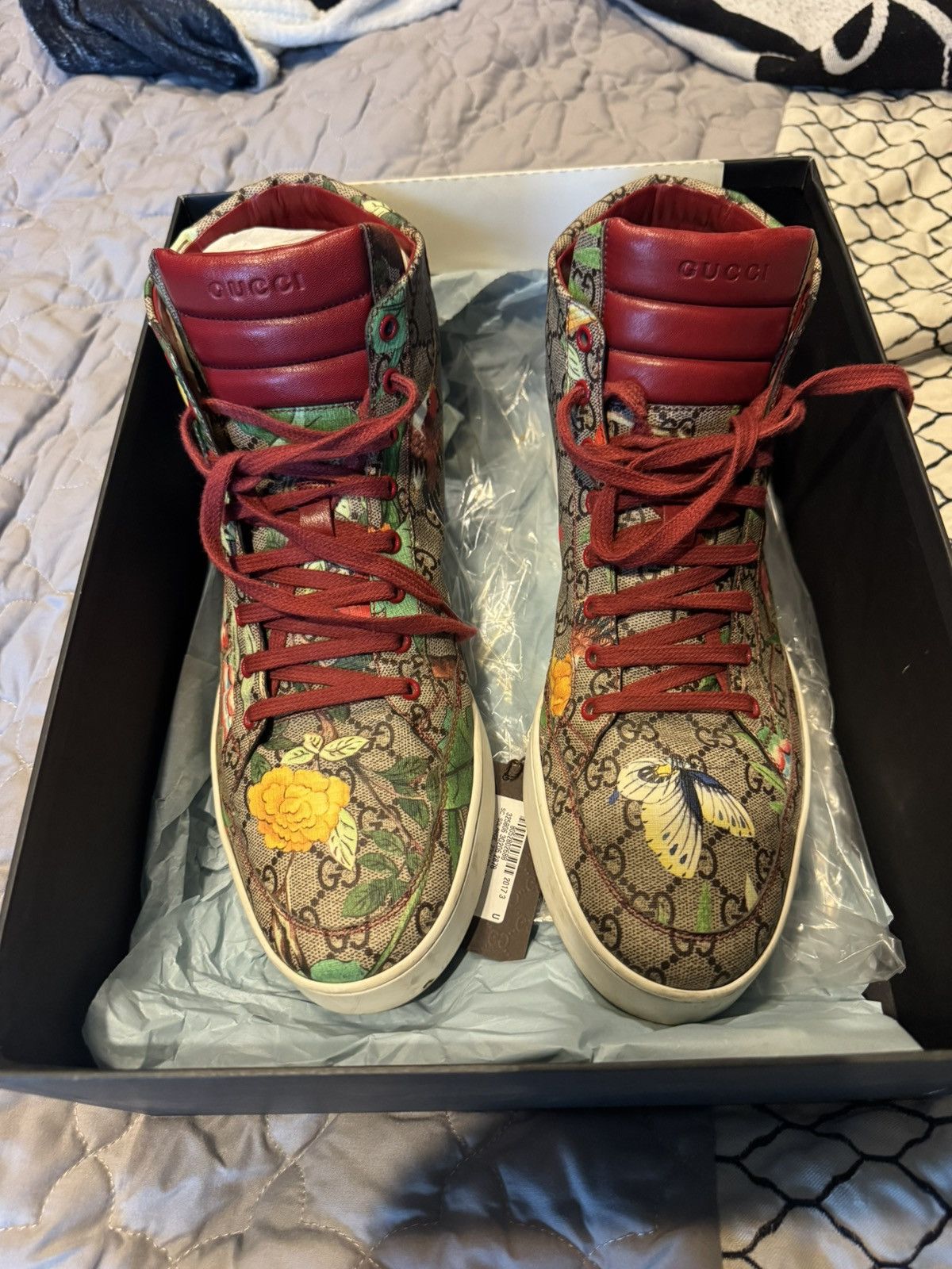 Gucci Gucci GG Supreme Tian High Top Sneakers Size US 13 / EU 46 - 3 Thumbnail