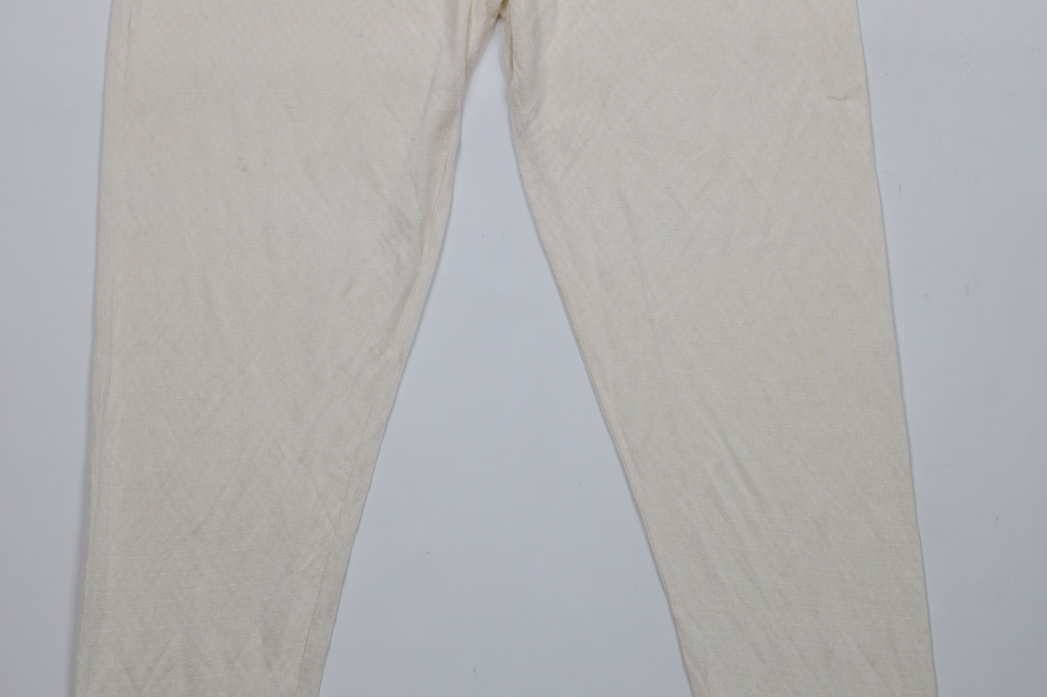 Vintage Vintage 90s Terramar Thermasilk Silk Knit Pants Cream Size 24" / US 00 / IT 34 - 3 Thumbnail