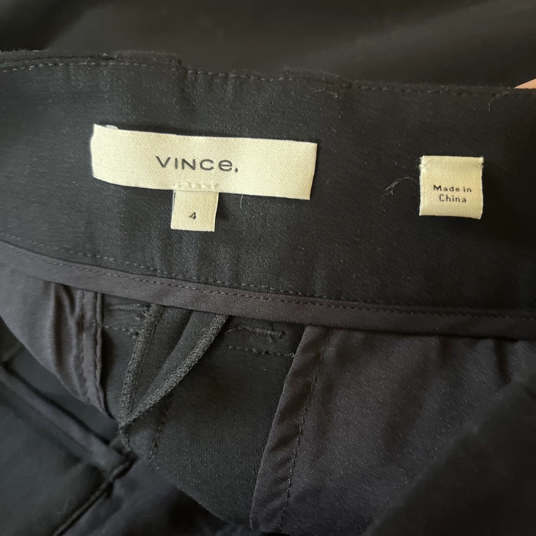 Vince VINCE Slim Fit Ponte Pants Black Size 4 Mid Rise Skinny Dress Pants Womens Size 27" / US 4 / IT 40 - 6 Thumbnail