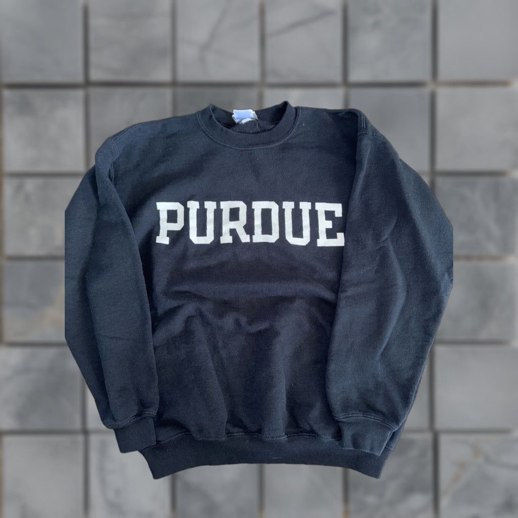 Vintage VINTAGE Purdue Crewneck Sweatshirt Black XS Campus Specialty Men XS Pullover Year 19x23 Size US XS / EU 42 / 0 - 1 Thumbnail