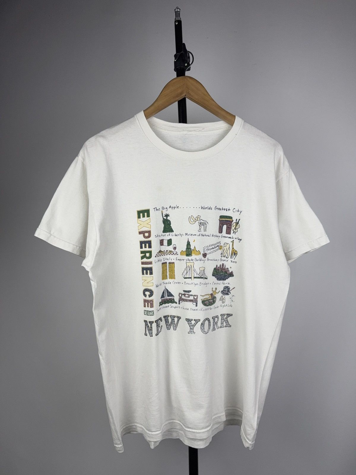 Vintage Vintage 90s Experience New York Tourist Tee Big Logo 90s Size US L / EU 52-54 / 3 - 1 Thumbnail