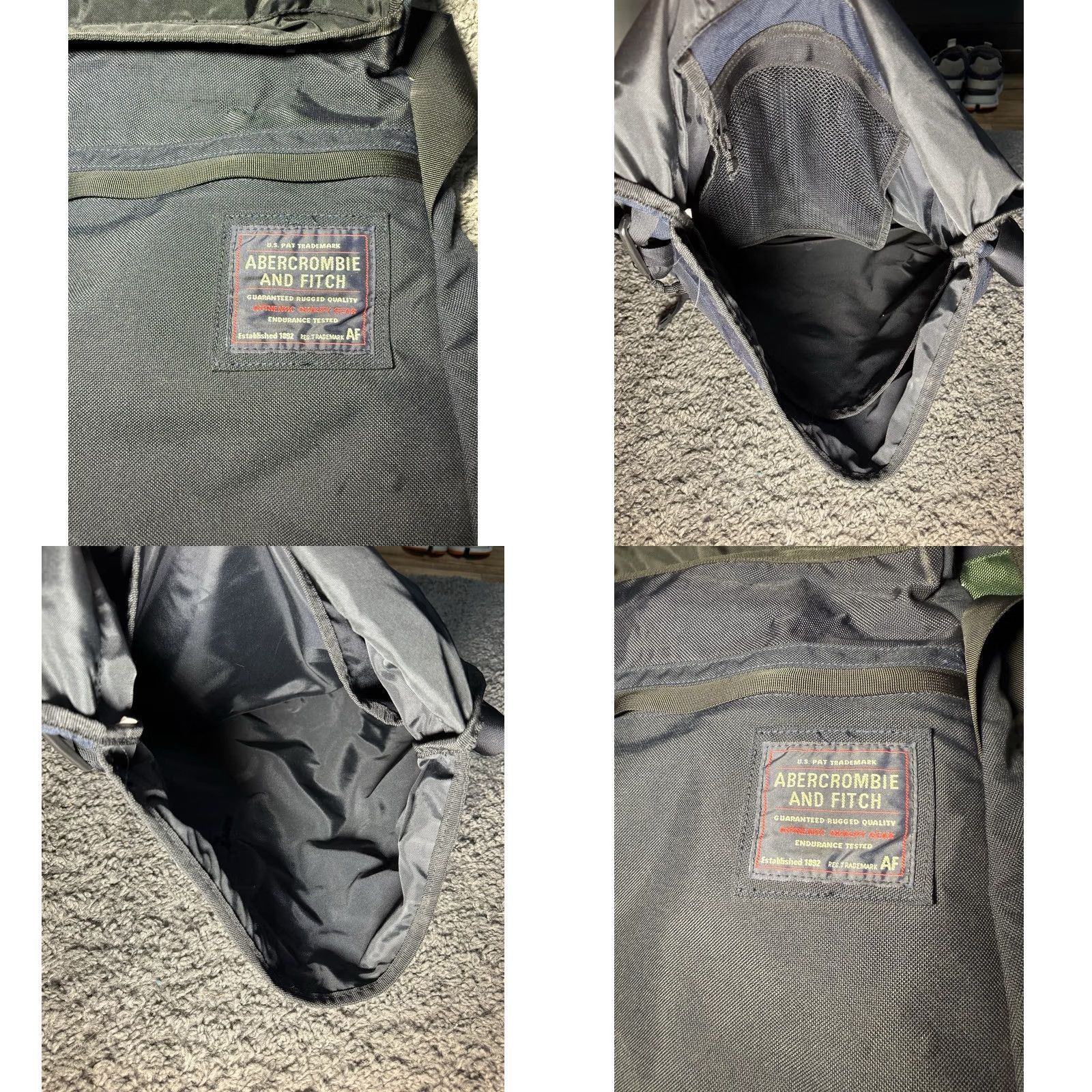 Abercrombie & Fitch Abercrombie & Fitch Vintage 90s Messenger Bag - Blue/Green Size ONE SIZE - 8 Thumbnail
