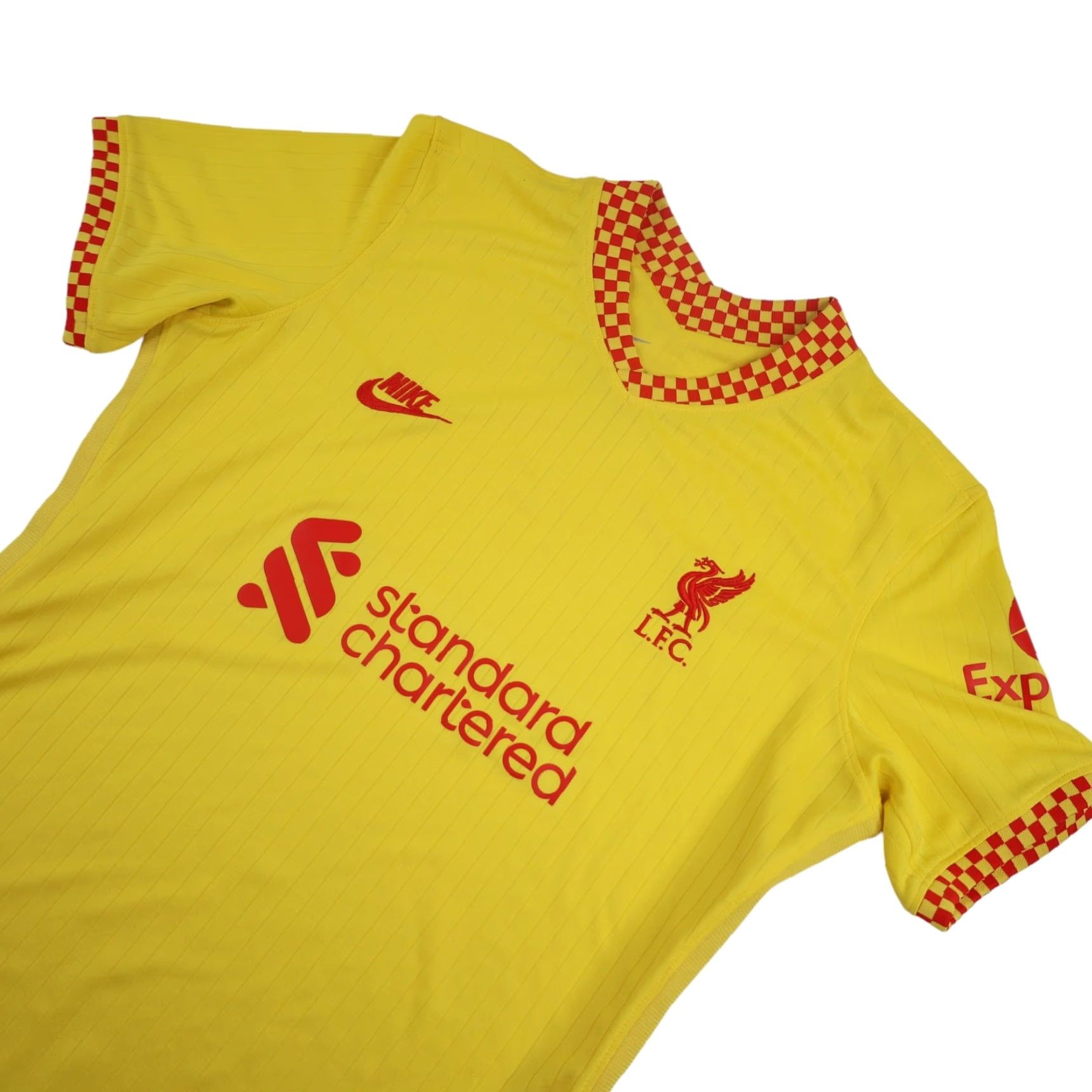 Nike VINTAGE Nike L.F.C Mens Medium Liverpool Soccer Jersey Yellow Size US M / EU 48-50 / 2 - 2 Thumbnail