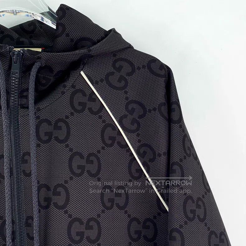 Gucci Gucci 23 black logo dark pattern jacquard full print hoode Size US M / EU 48-50 / 2 - 3 Thumbnail