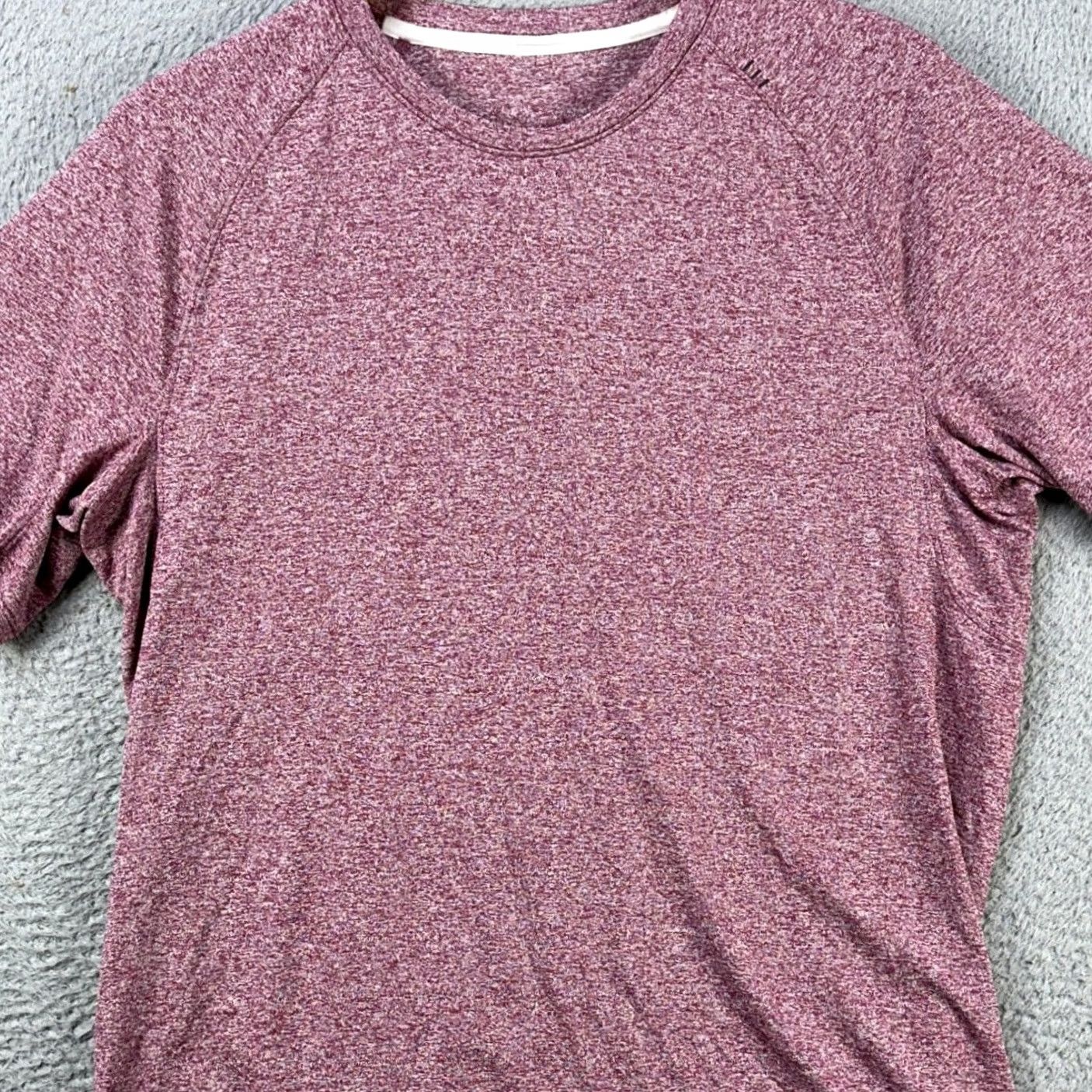 Lululemon Lululemon Athletic Shirt Mens Medium Purple Salt Pepper Raglan Short Sleeve Logo Shirt Size US M / EU 48-50 / 2 - 2 Thumbnail