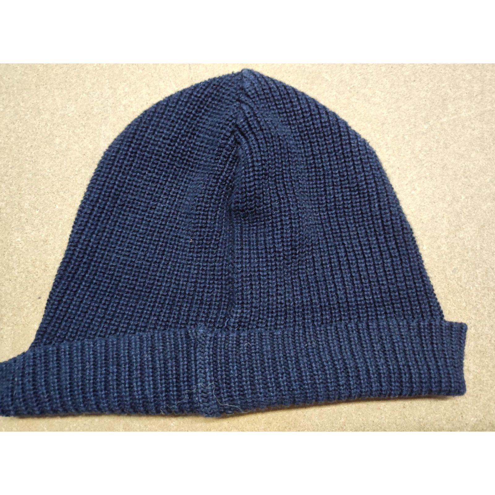 Vintage Deutche Post Beanie Hat One Size Black Plain Ribbed Cuffed Unisex Adults Knit Size ONE SIZE - 4 Thumbnail