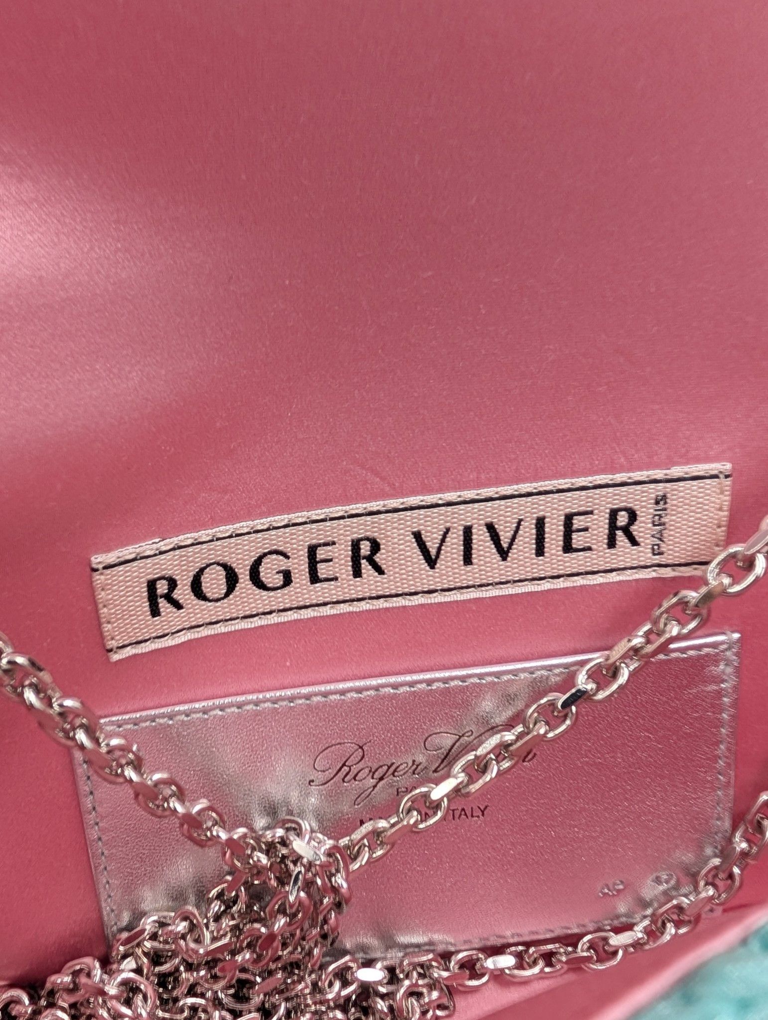 Roger Vivier Pink And Mint Viv Choc Mini Bag Size ONE SIZE - 11 Thumbnail